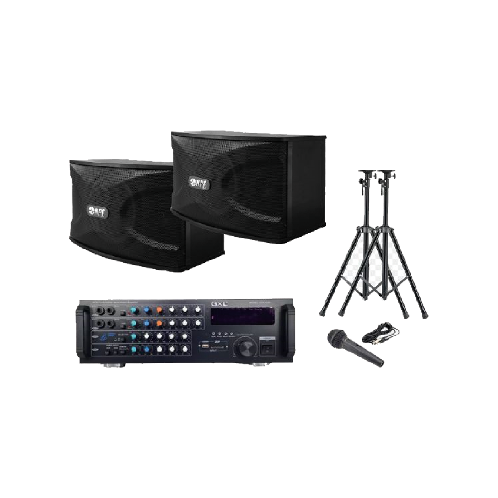 เครื่องขยายเสียง (Power Amp) ขนาด 150 วัตต์ พร้อมลำโพง และไมโครโฟน