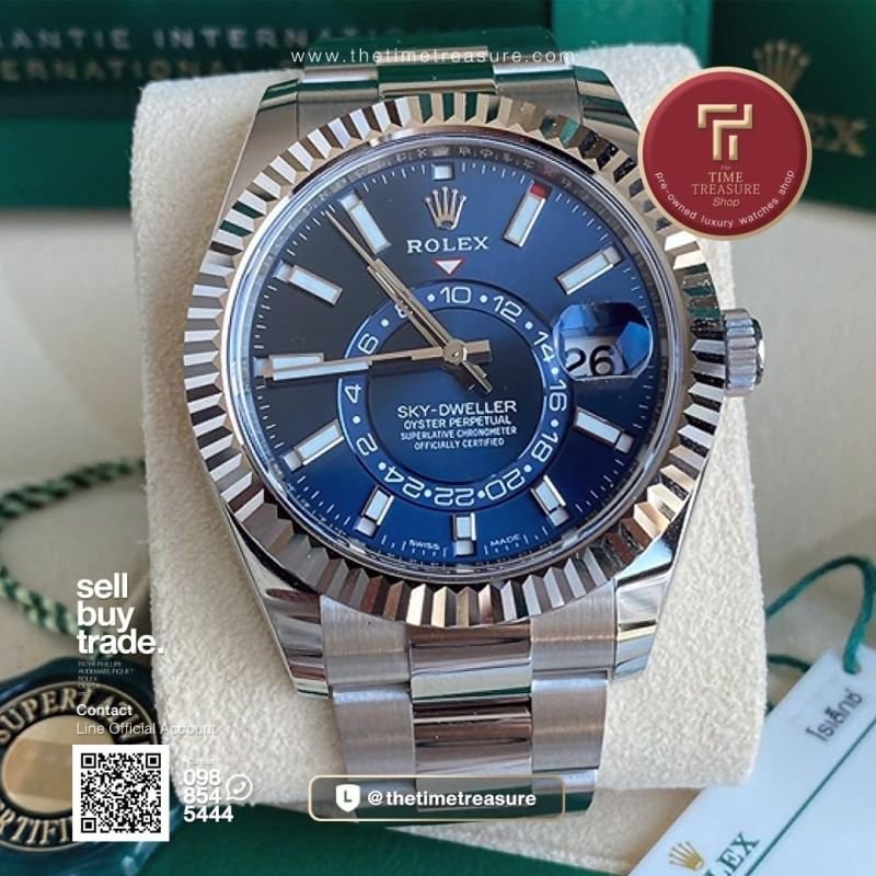 Rolex 326934 Sky-Dweller Ref Blue Dial