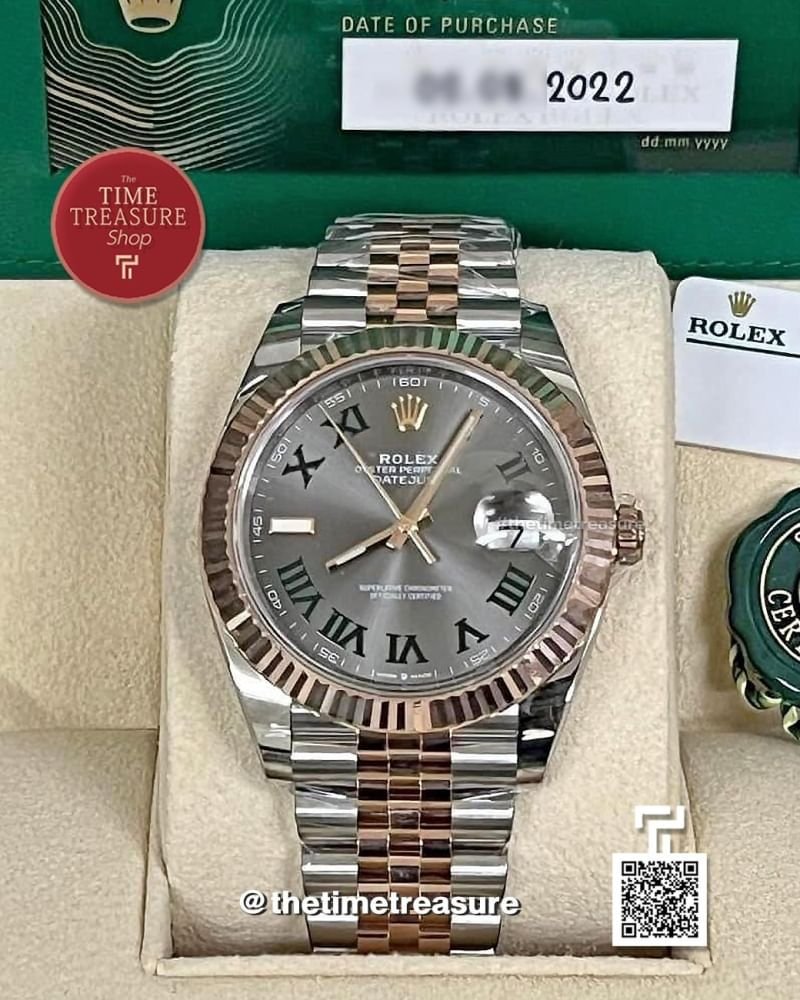 Rolex 126331-0016 Datejust 41 Wimbledon Twotone Rose Gold Jubilee