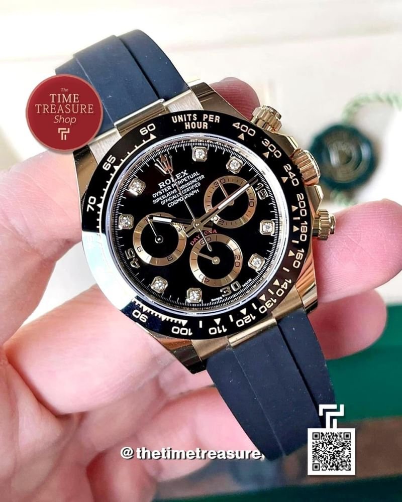 Rolex Daytona 116518LN Yellow Gold Diamond Black Dial