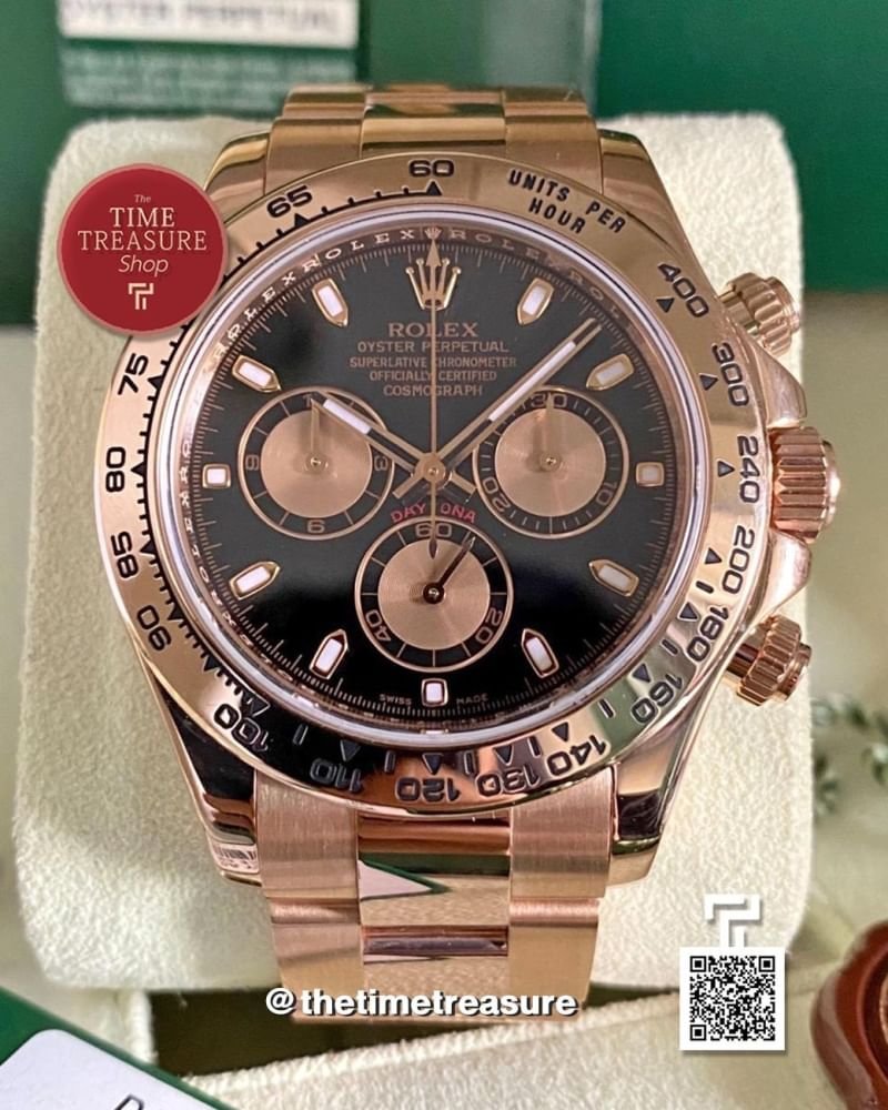 Rolex Daytona 116505 Full Rose Gold Black Dial
