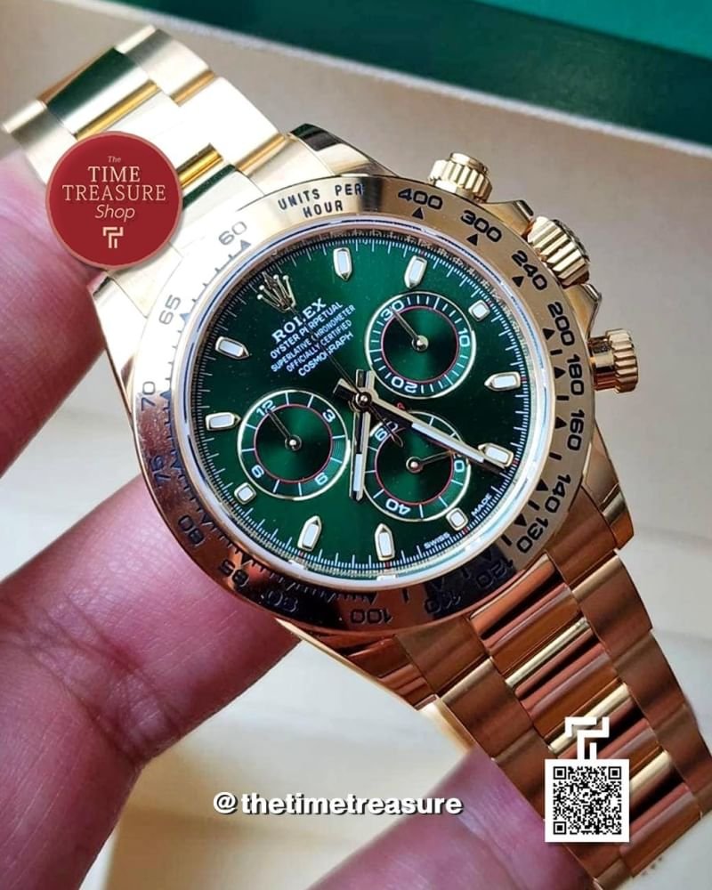 Rolex Daytona 116508 Full Yellow Gold Green Dial (Loki)