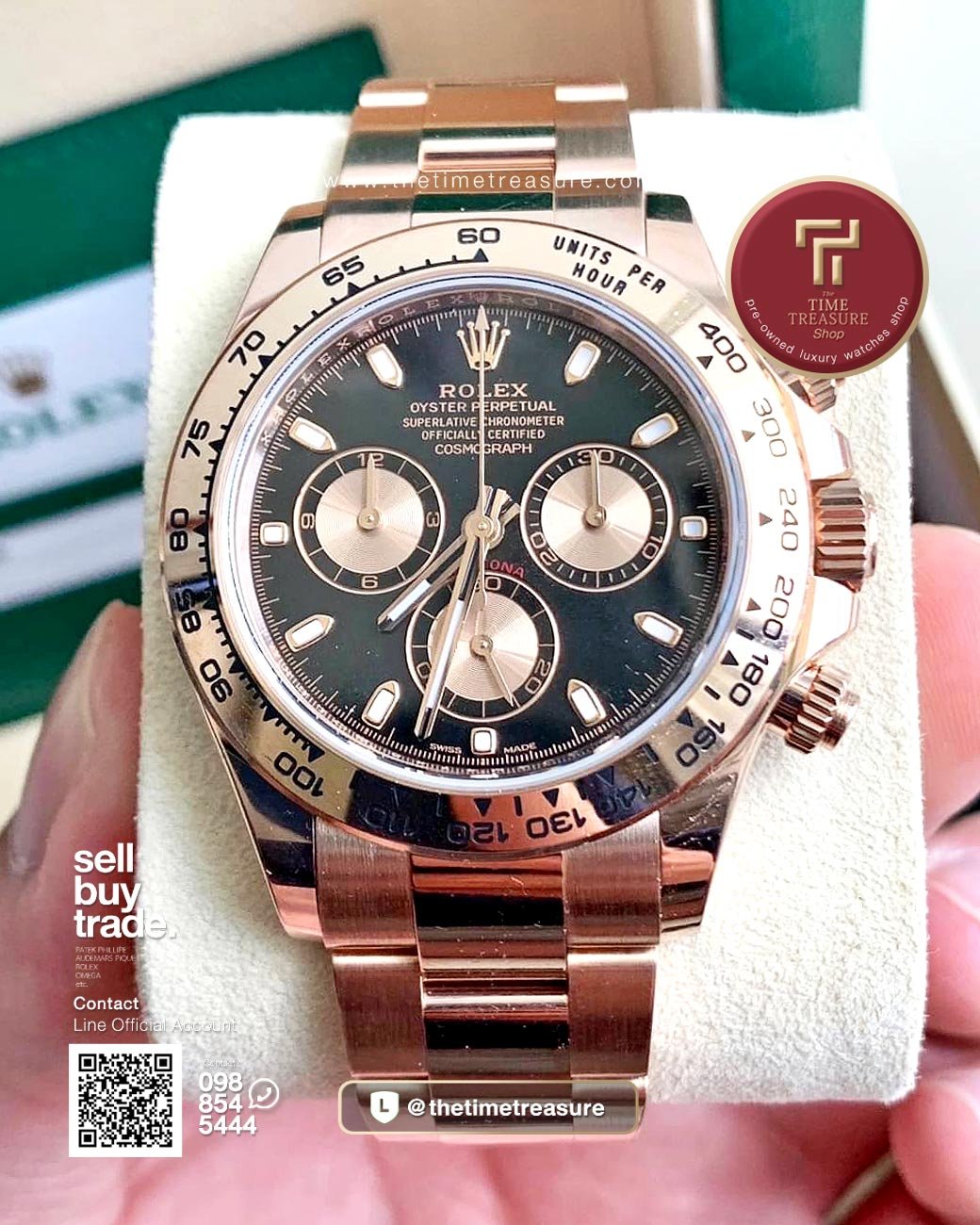 Rolex Daytona 116505 Full Rose Gold Black Dial