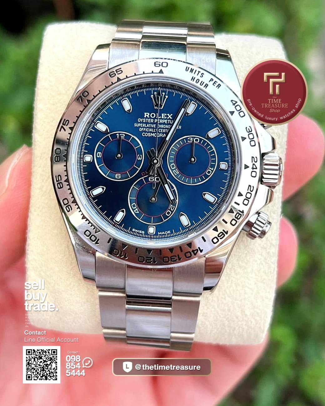 Rolex Daytona 116509 Full White Gold Blue Dial