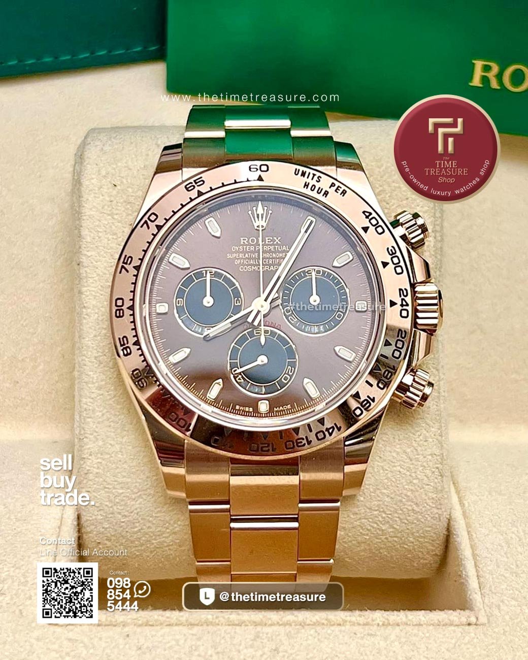 Rolex Daytona 116505 Full Rose Gold Chocolate Dial