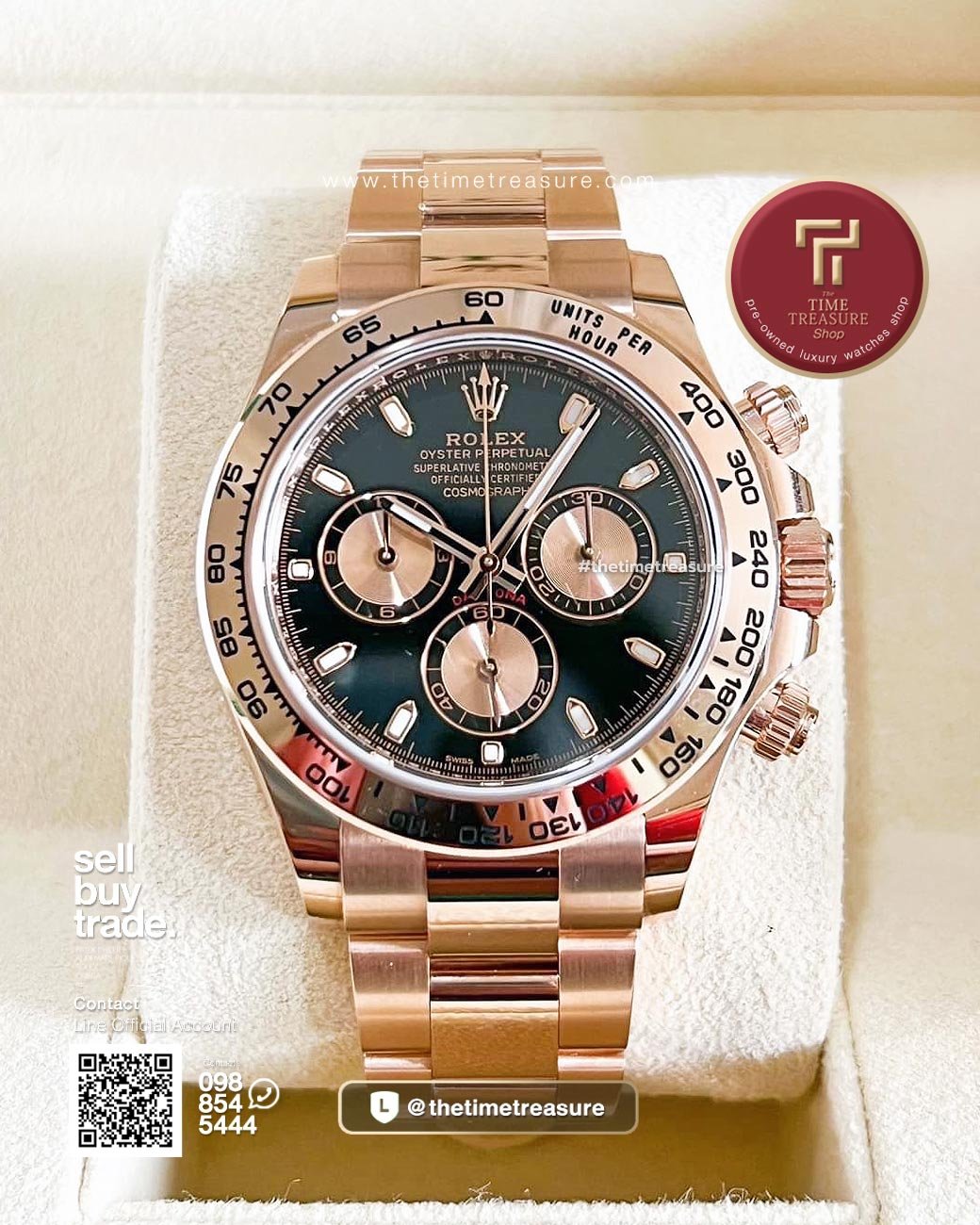 Rolex Daytona 116505 Full Rose Gold Black Dial