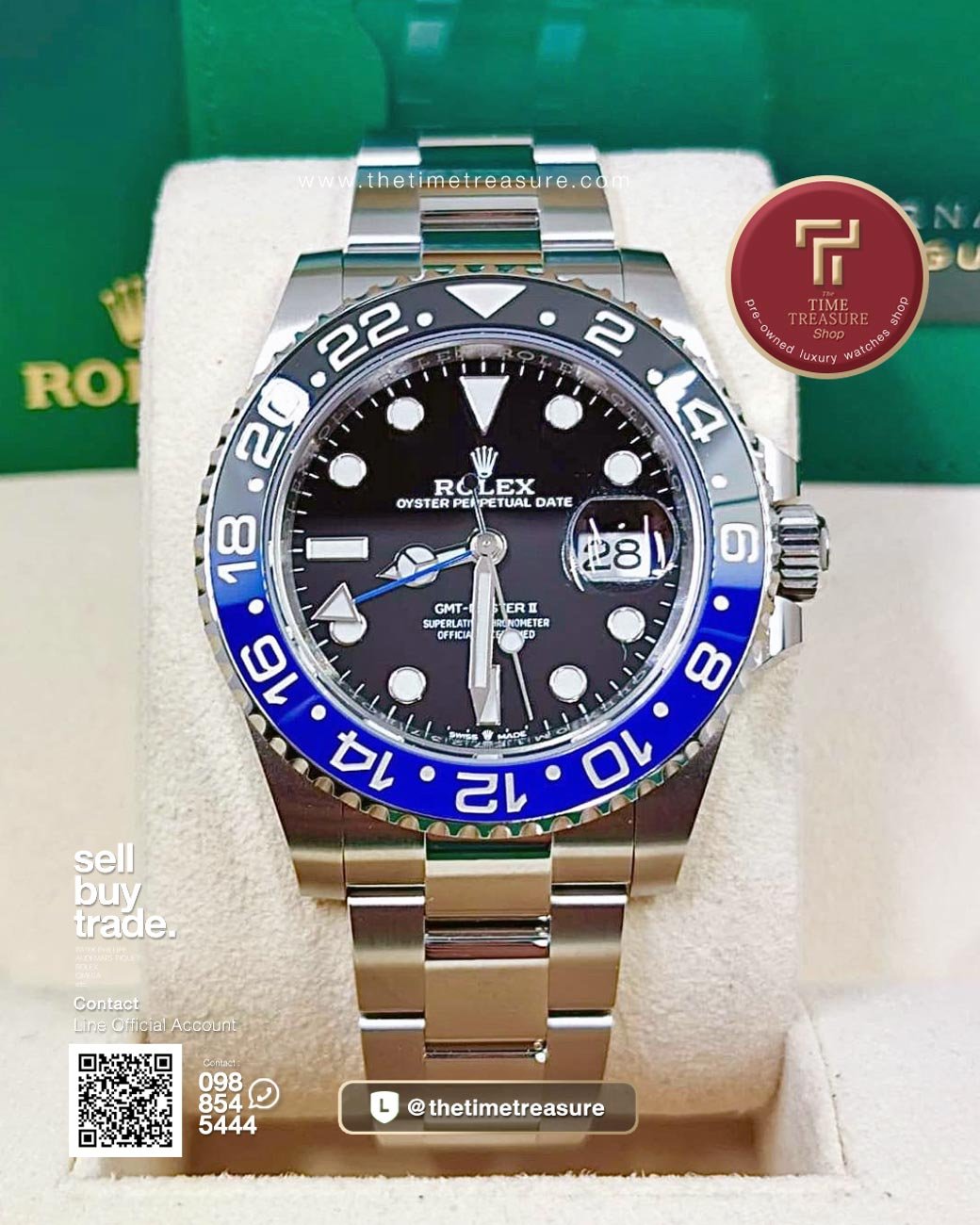 Rolex 126710BLNR GMT Master II Batman Oyster Steel