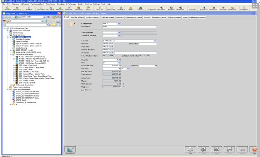 ERP software “Work Plan” by Hexagon 