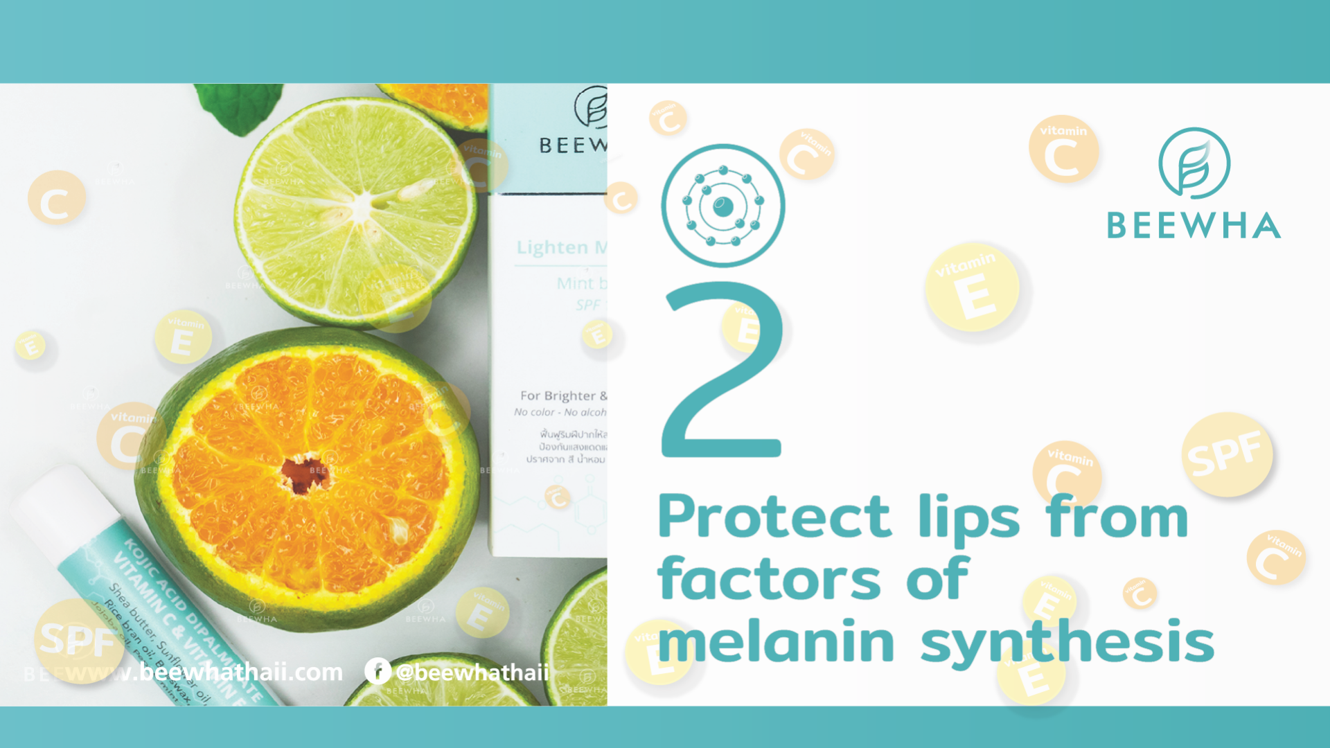 protect lips from factor of melanin synthesis