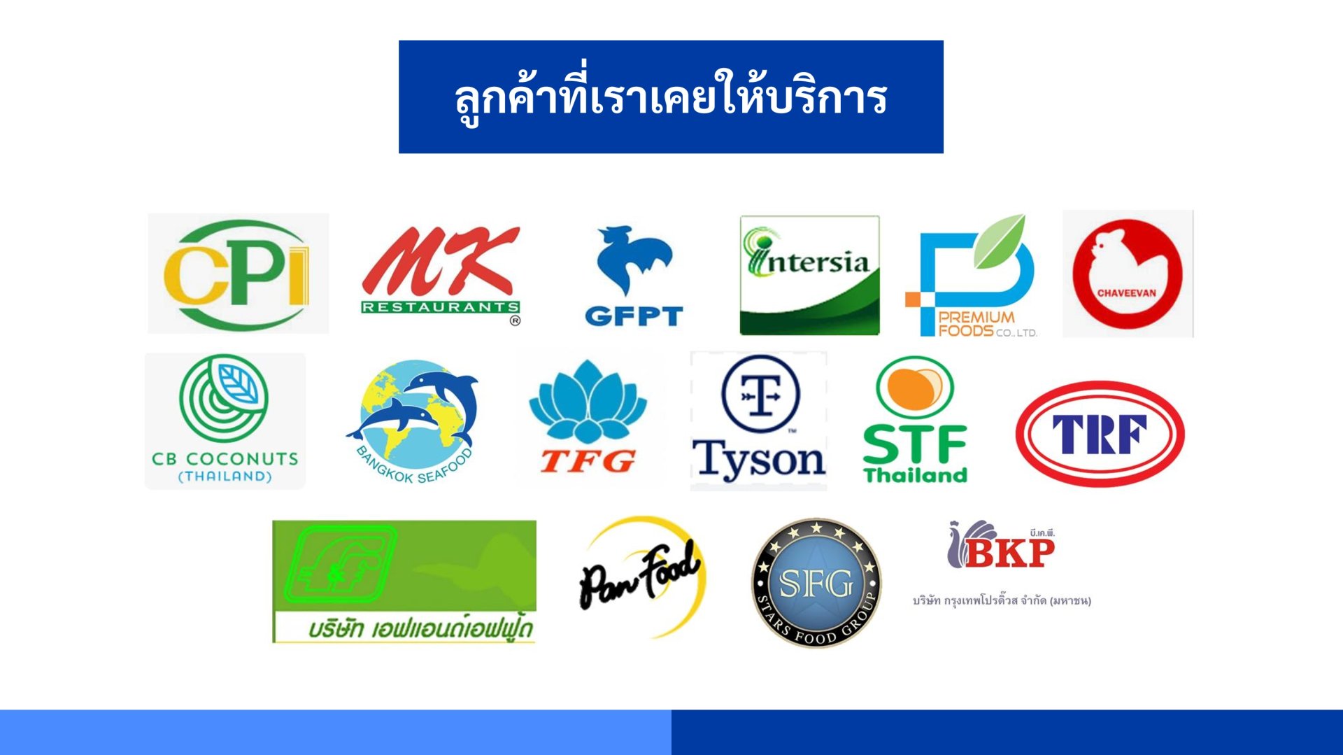 ลูกค้าของเรา