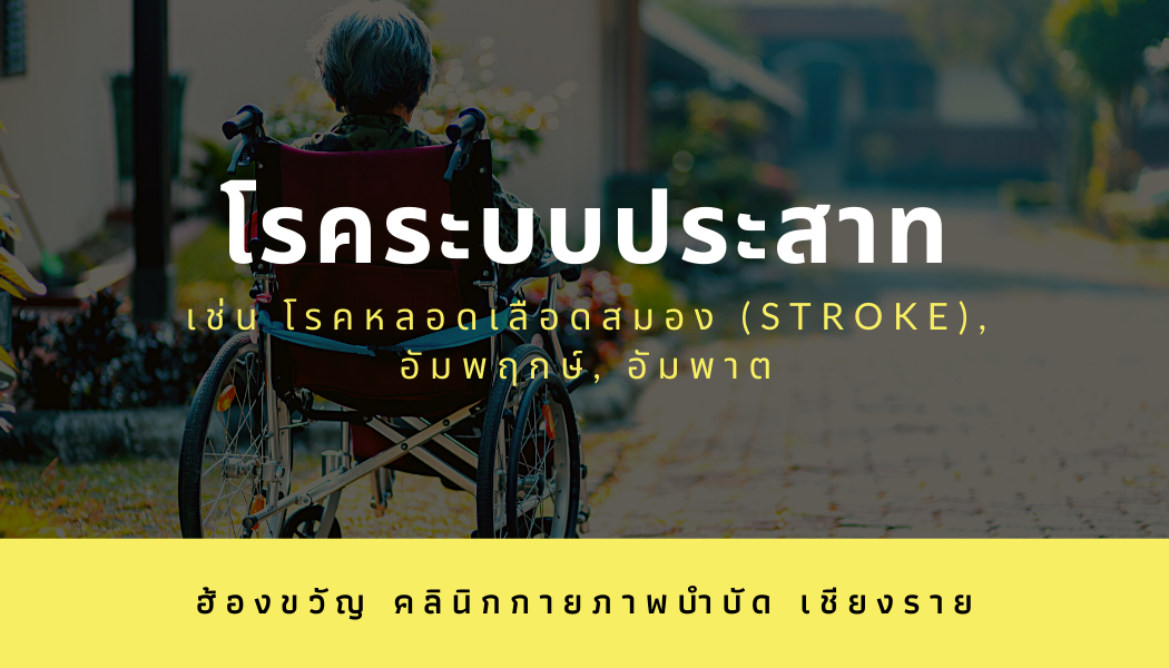 โรคระบบประสาท เช่น โรคหลอดเลือดสมอง(stroke), อัมพฤกษ์,อัมพาต โรคระบบประสาท เช่น โรคหลอดเลือดสมอง(stroke), อัมพฤกษ์,อัมพาต