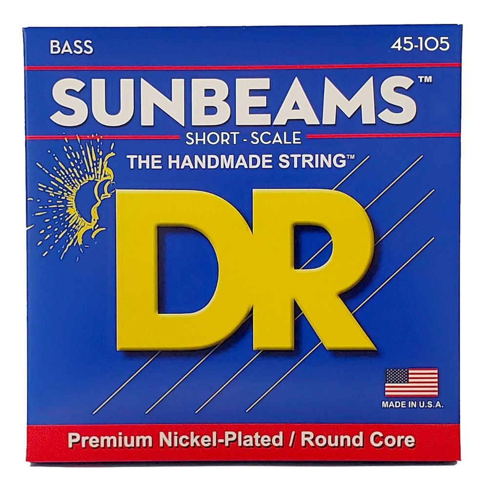 DR Strings Sunbeams Nickel-Plated Bass Guitar Strings Short Scale Set - .045-.105 Medium