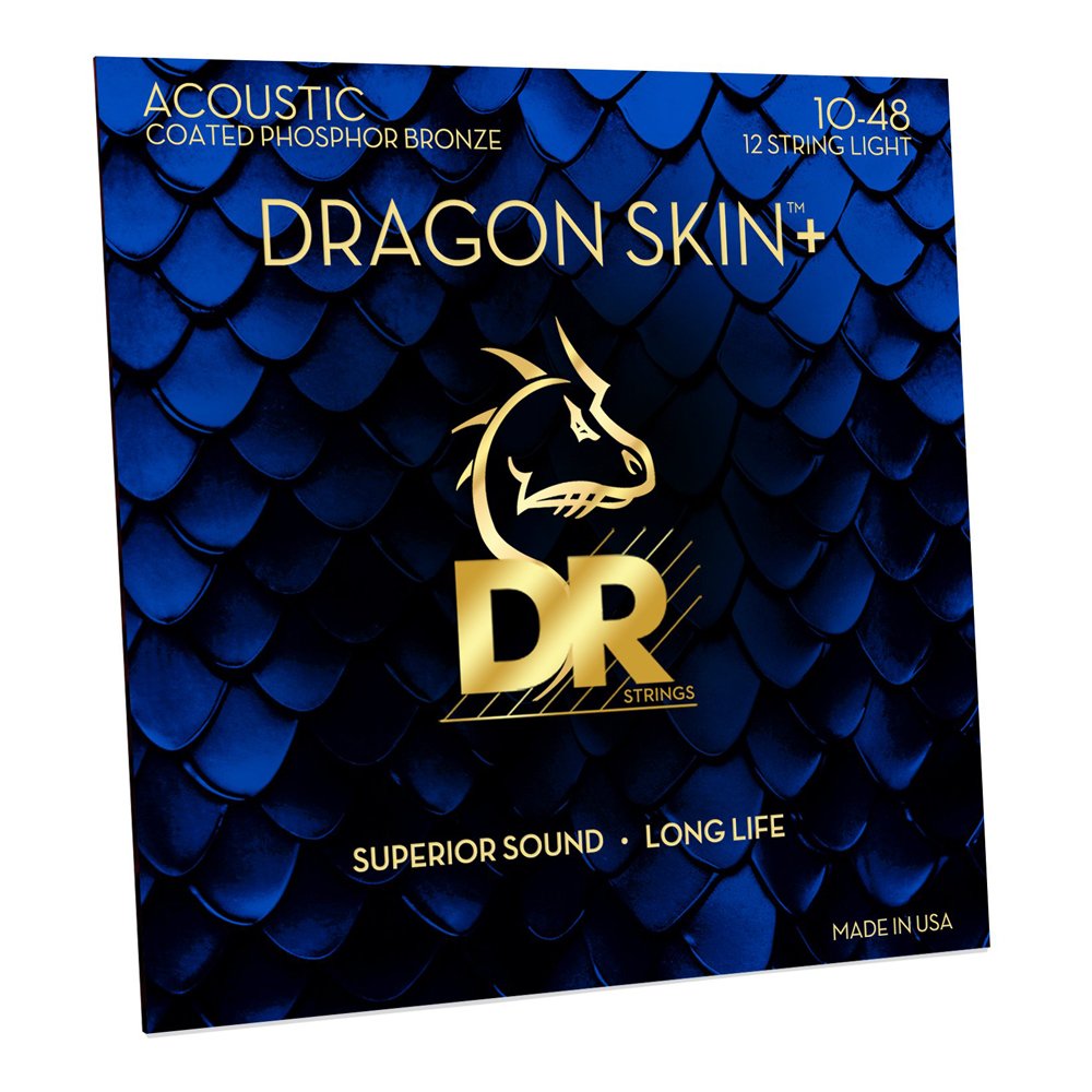 DR Strings Dragon Skin+ Phosphor Bronze Coated Acoustic Guitar Strings