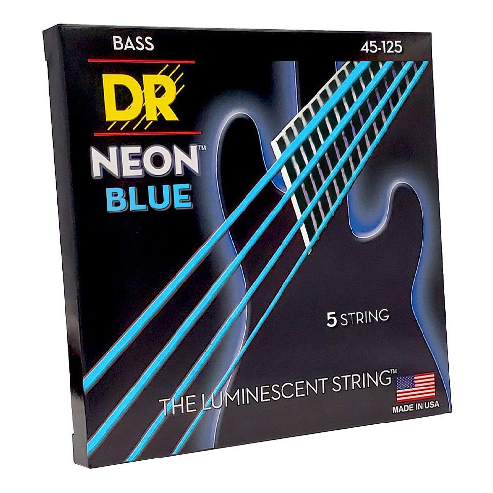 DR Strings Hi-Def Neon Multi-Color K3 Coated Bass Guitar Strings