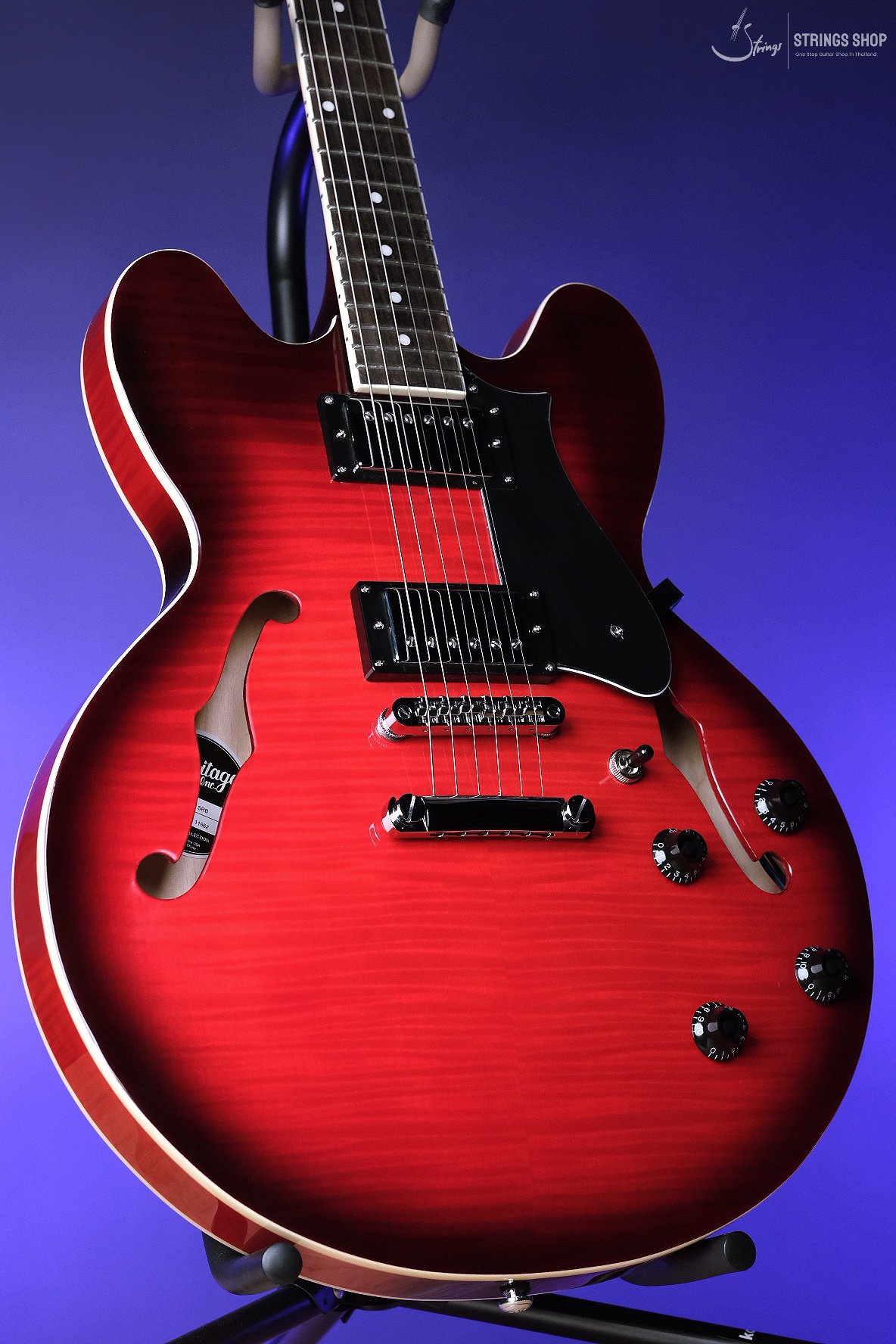 Heritage Ascent+ Collection H-535 Electric Guitar, Scarlet Red Burst