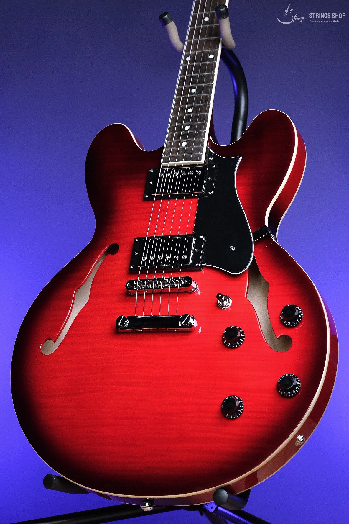 Heritage Ascent+ Collection H-535 Electric Guitar, Scarlet Red Burst