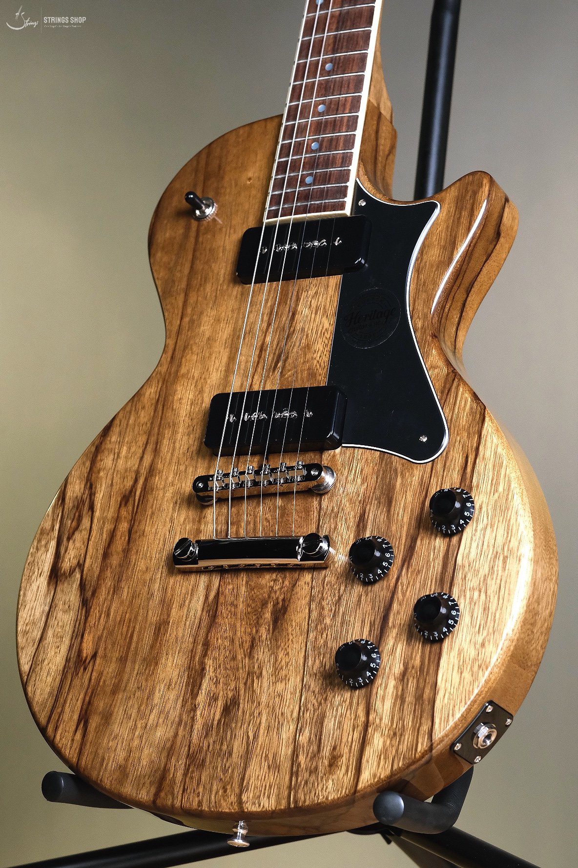 Heritage Custom Shop Factory Special H-137 Black Limba Electric Guitar, Natural