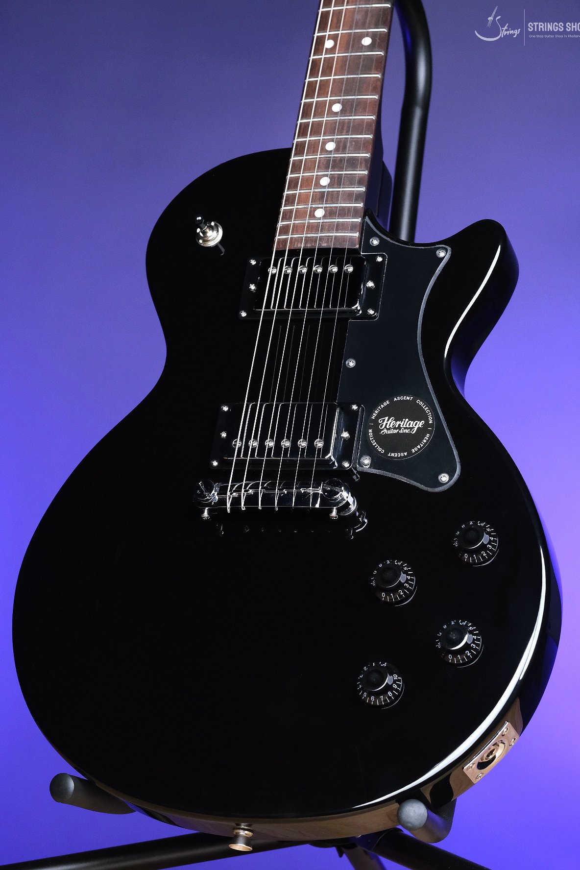 Heritage Ascent Collection H-137 Humbucker Electric Guitar, Black