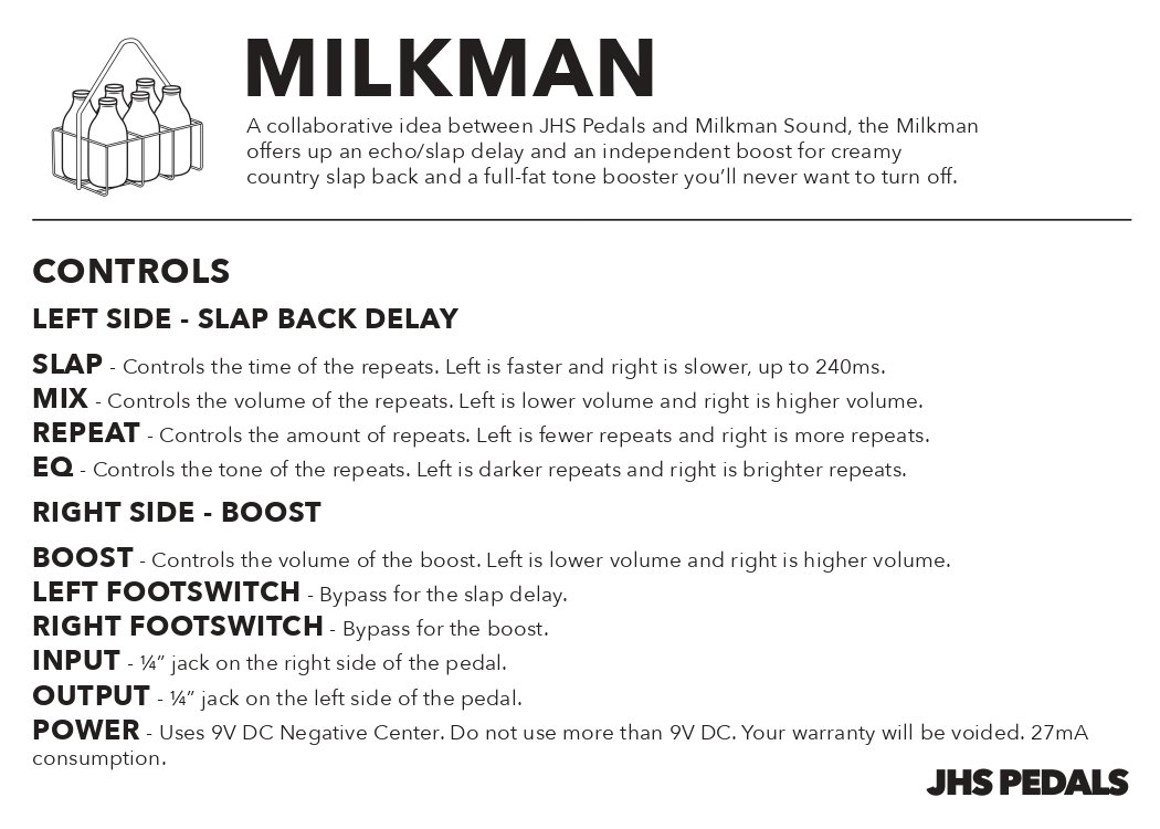 JHS Pedals The Milkman - stringsshop