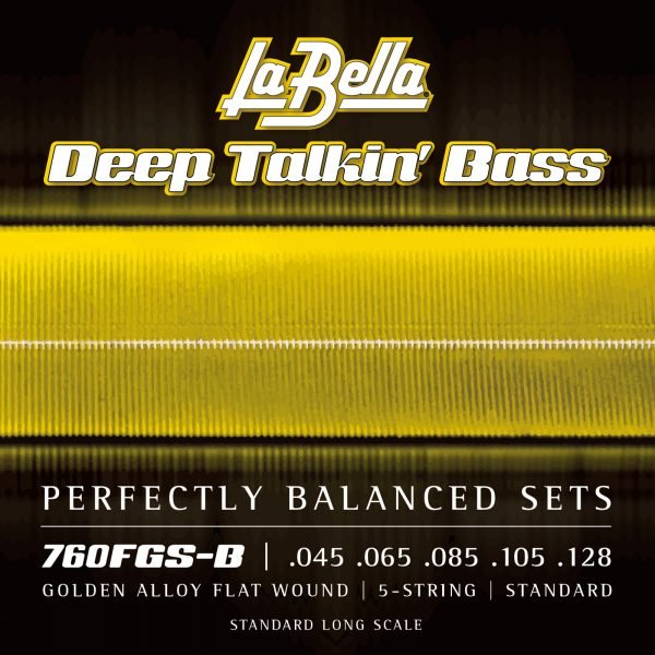 La Bella Deep Talkin' Bass, Gold Flats, 5-String - Standard 45-128
