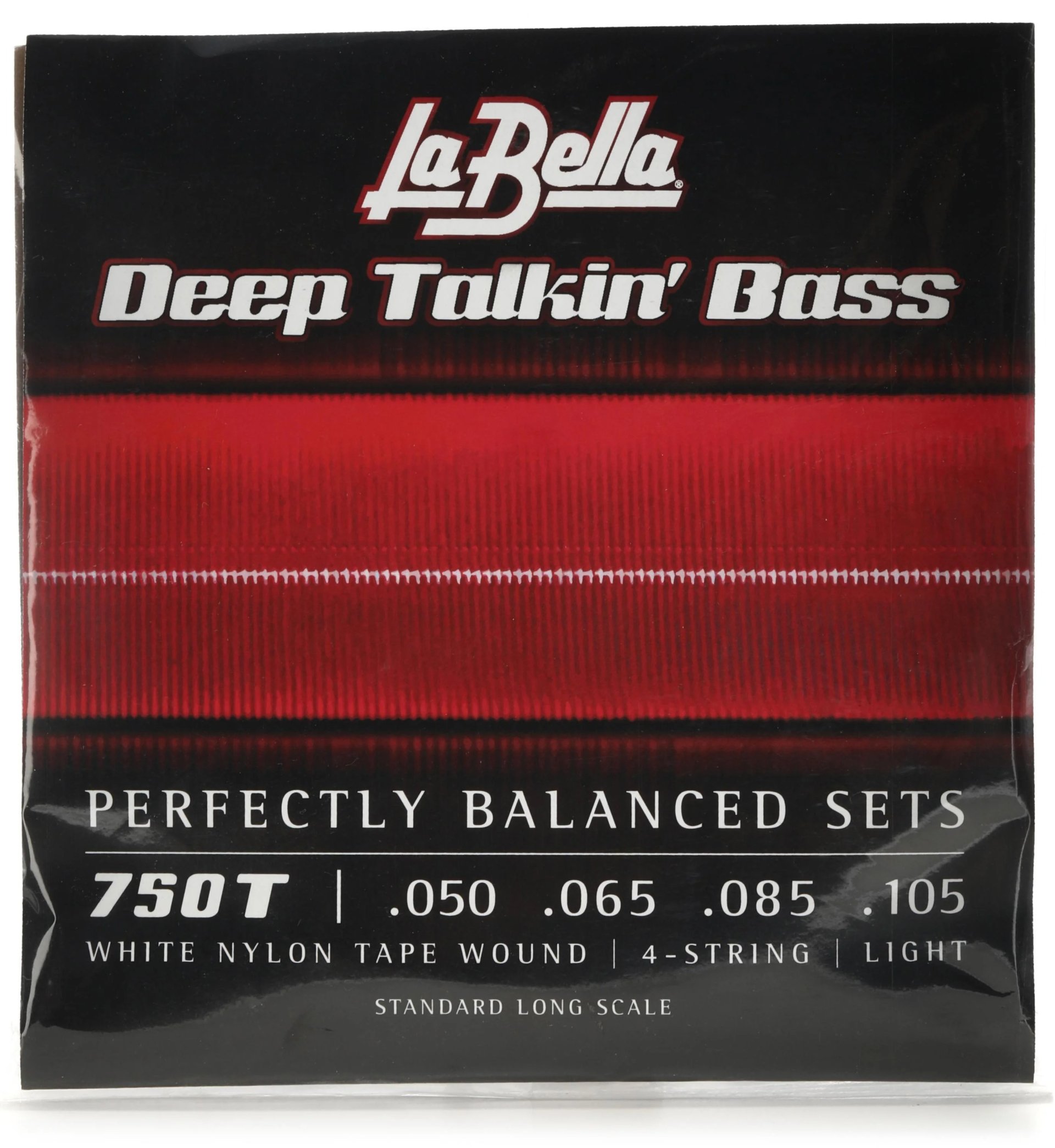 Tapewound La Bella 750T Deep Talkin' White Nylon Tapewound Bass Guitar Strings