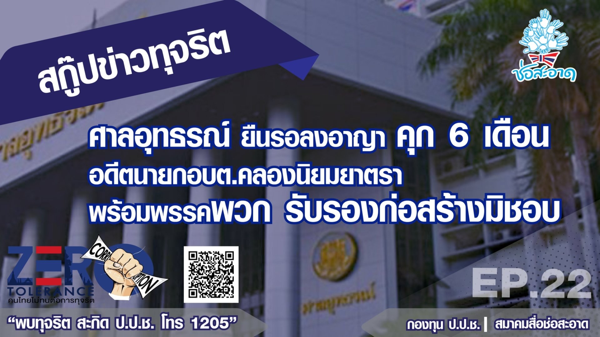 ศาลอุทธรณ์ ยืนรอลงอาญา คุก 6 เดือน อดีตนายกอบต.คลองนิยมยาตรา-พวก รับรองก่อสร้างมิชอบ