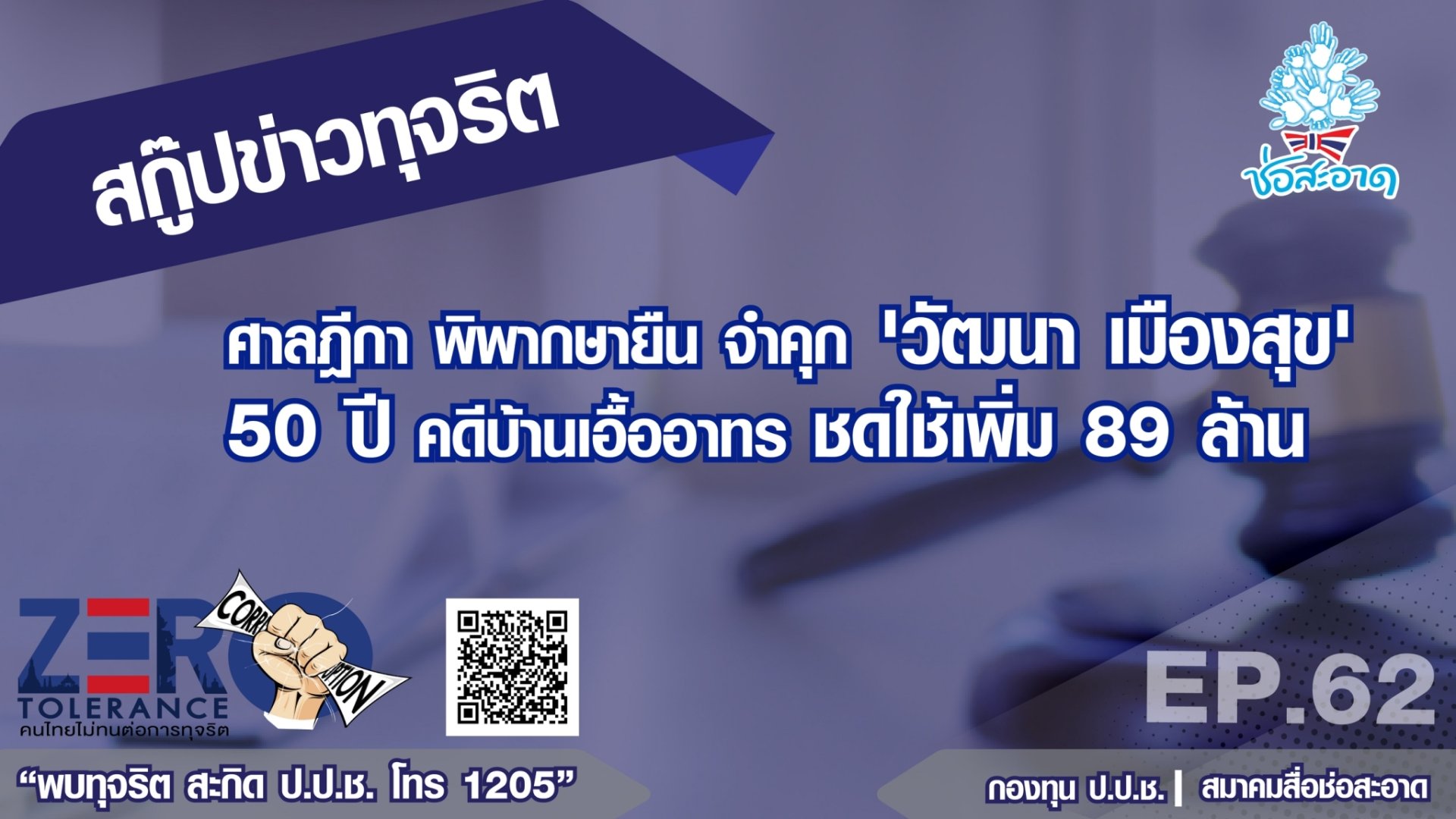 ศาลฎีกา พิพากษายืน จำคุก 'วัฒนา เมืองสุข' 50 ปี คดีบ้านเอื้ออาทร ชดใช้เพิ่ม 89 ล้าน
