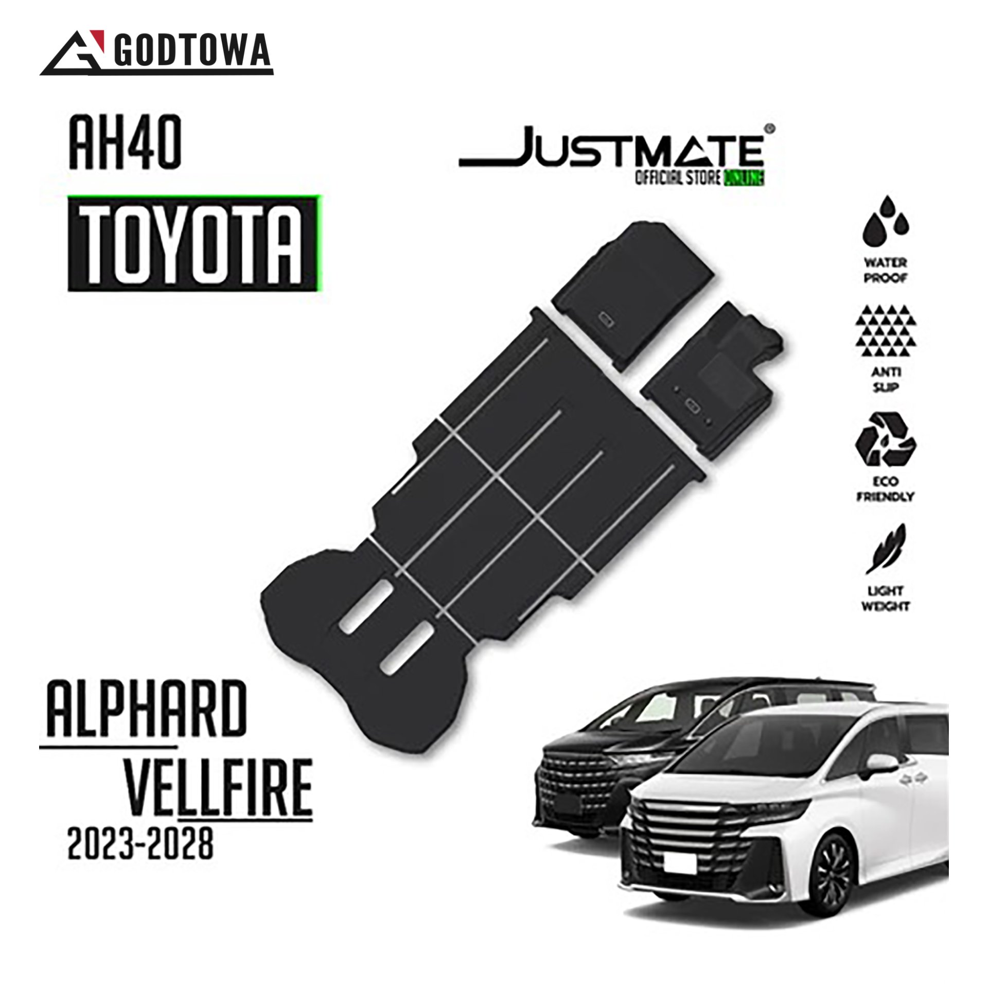 Just Mate พรมปูพื้น Alphard Vellfire พรมเข้ารูป พรม alphard vellfire 40