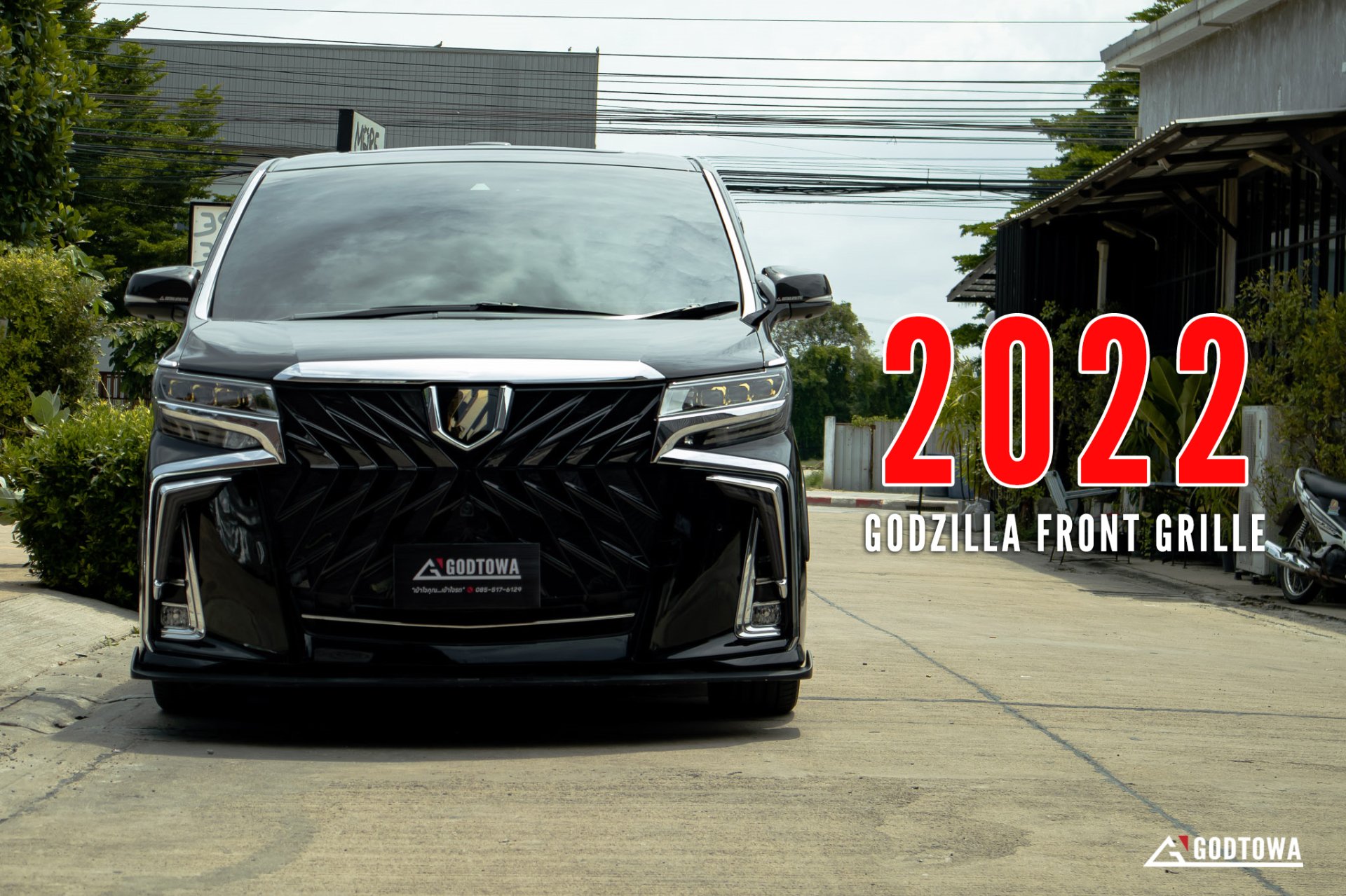2022 Godzilla Front Grille กระจังแต่ง สำหรับ Alphard 30