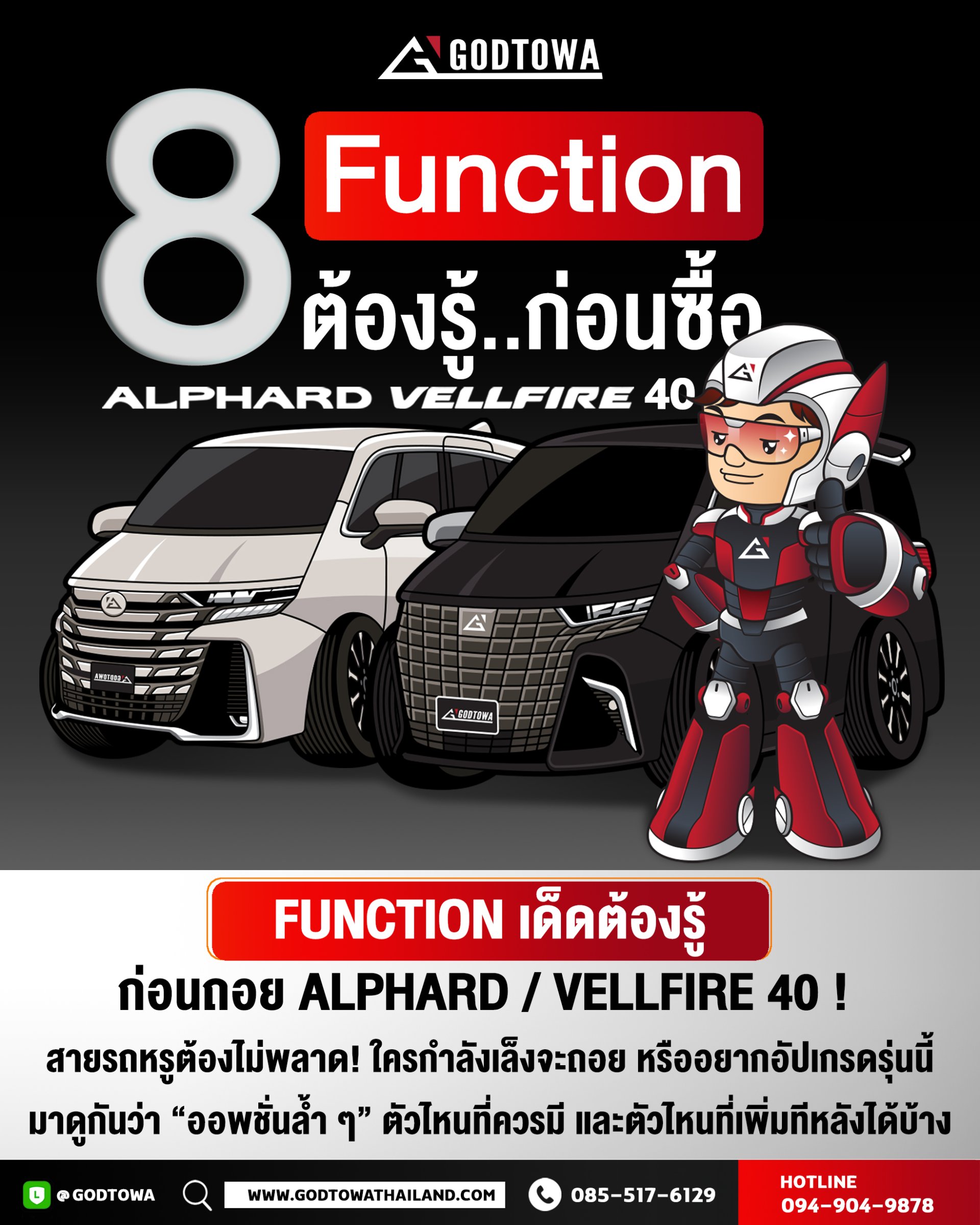 8 Function ที่ต้องรู้ ก่อนตัดสินใจเลือกซื้อรถ ALL NEW ALPHARD และ ALL NEW VELLFIRE หรือเรียก ง่าย ๆ ว่ารุ่น 40