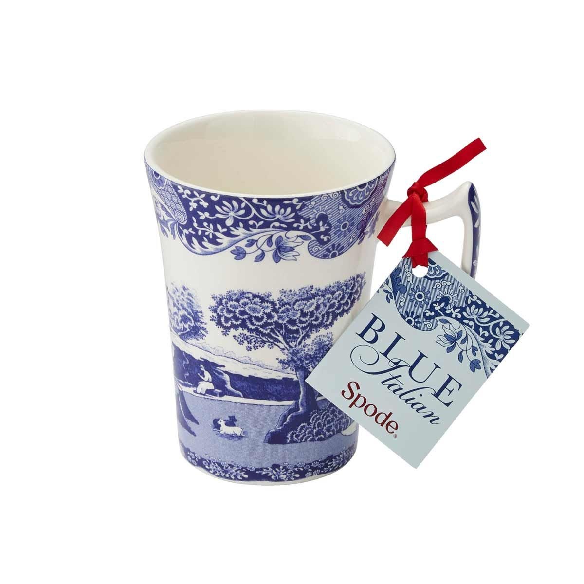 Spode Blue Room Indian Sporting Fine Porcelain Mug – 16 Oz – Blue & White Floral Pattern