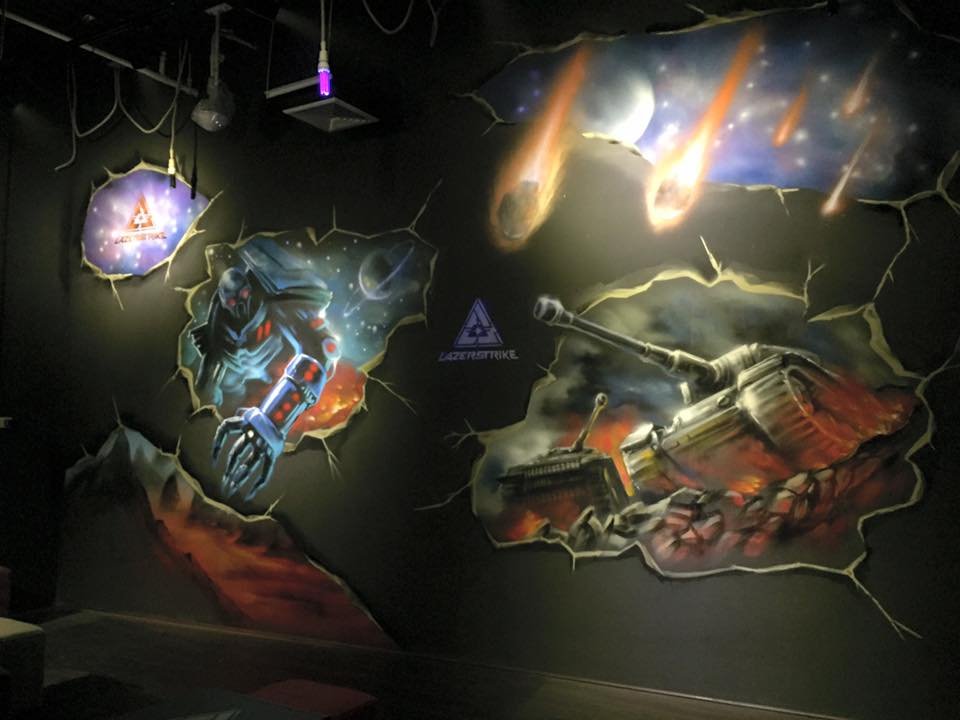 "Lazer Strike" Glow in the dark graffiti project "Lazer Strike" Glow in the dark graffiti project