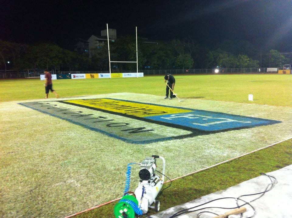 Rugby Football Field Painting Rugby Football Field Painting