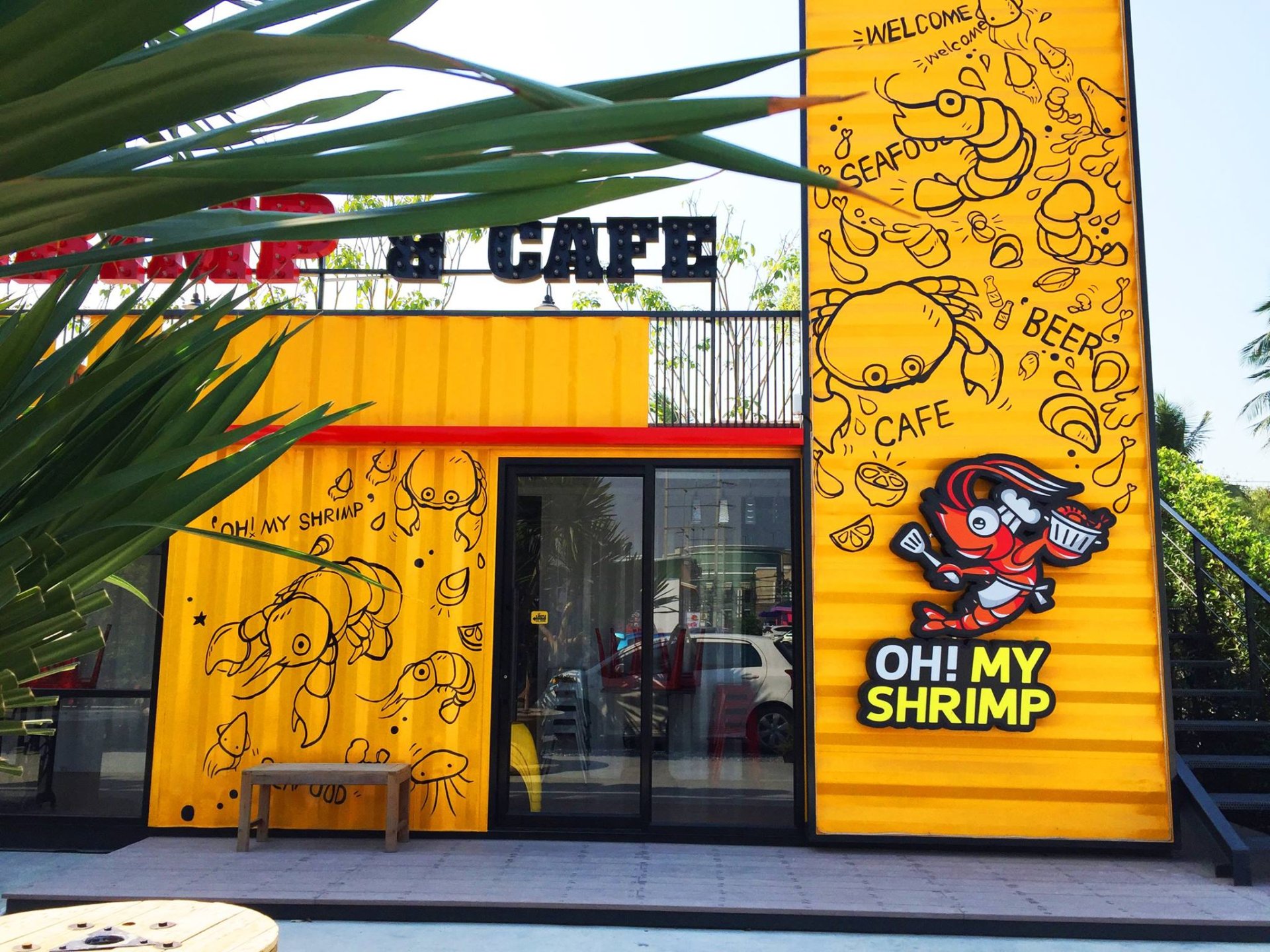 "Oh! My Shrimp & Cafe" Wall Painting "Oh! My Shrimp & Cafe" Wall Painting