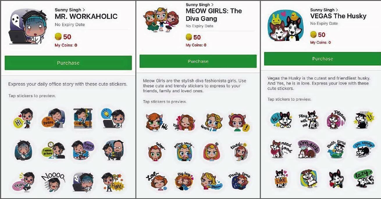 Line Sticker Showcase Line Sticker Collection