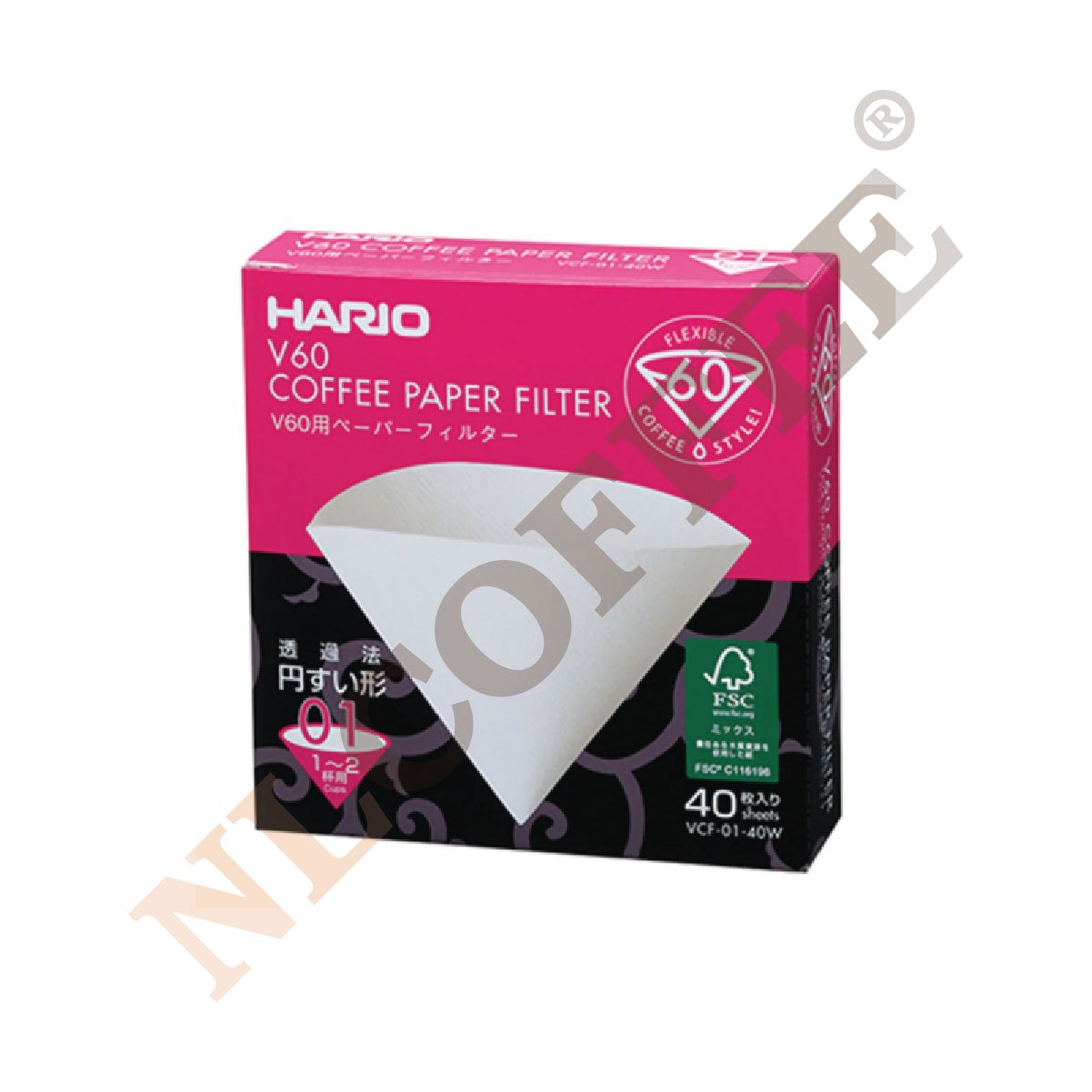 กระดาษกรอง Hario 01  V60 Paper Filter White 01