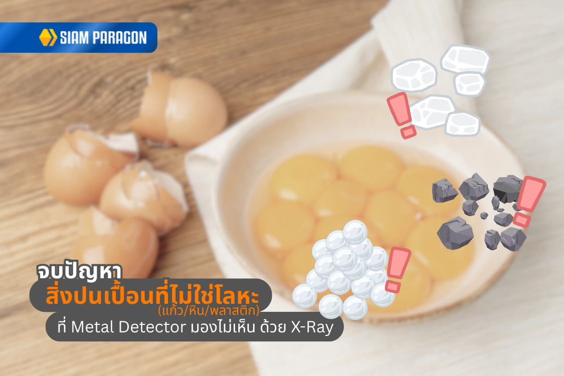 จบปัญหา "สิ่งปนเปื้อนที่ไม่ใช่โลหะ" (แก้ว/หิน/พลาสติก) ที่ Metal Detector มองไม่เห็น ด้วย X-Ray