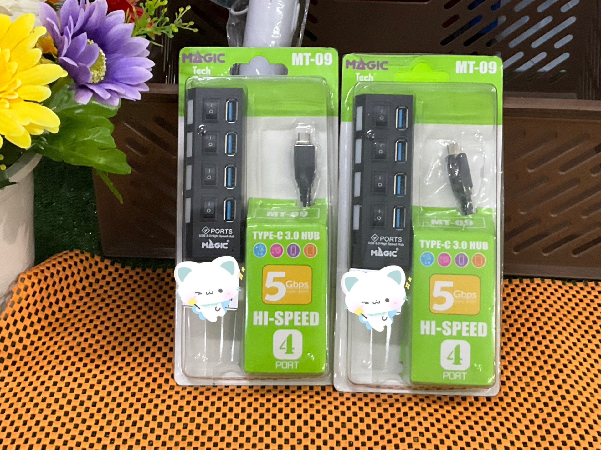 Magic Usb MAGIC TECH USB HUB 4P V.3.0 รุ่น MT-09 Input Port 1 x USB Type-C ...