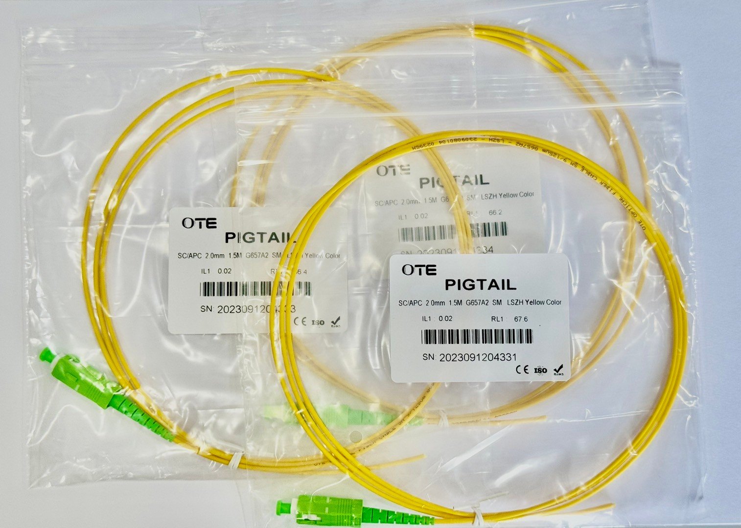 SC/APC Pigtail(SM), G.657A2, 2.0mm. - ontech