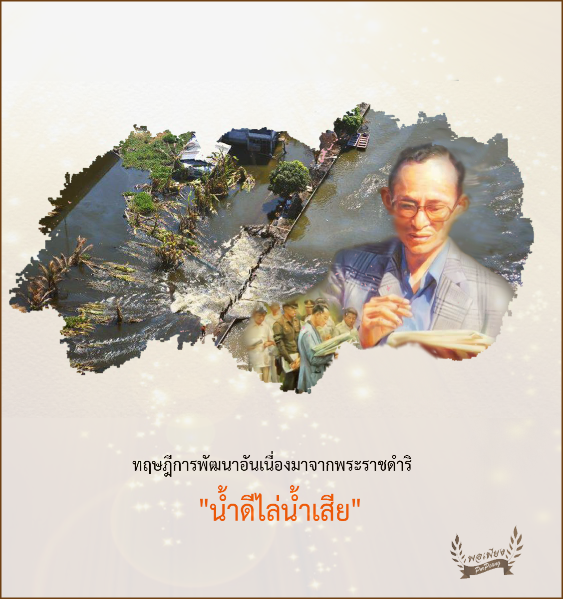 ทฤษฎีการพัฒนาอันเนื่องมาจากพระราชดำริ "น้ำดีไล่น้ำเสีย" ทฤษฎีการพัฒนาอันเนื่องมาจากพระราชดำริ "น้ำดีไล่น้ำเสีย"