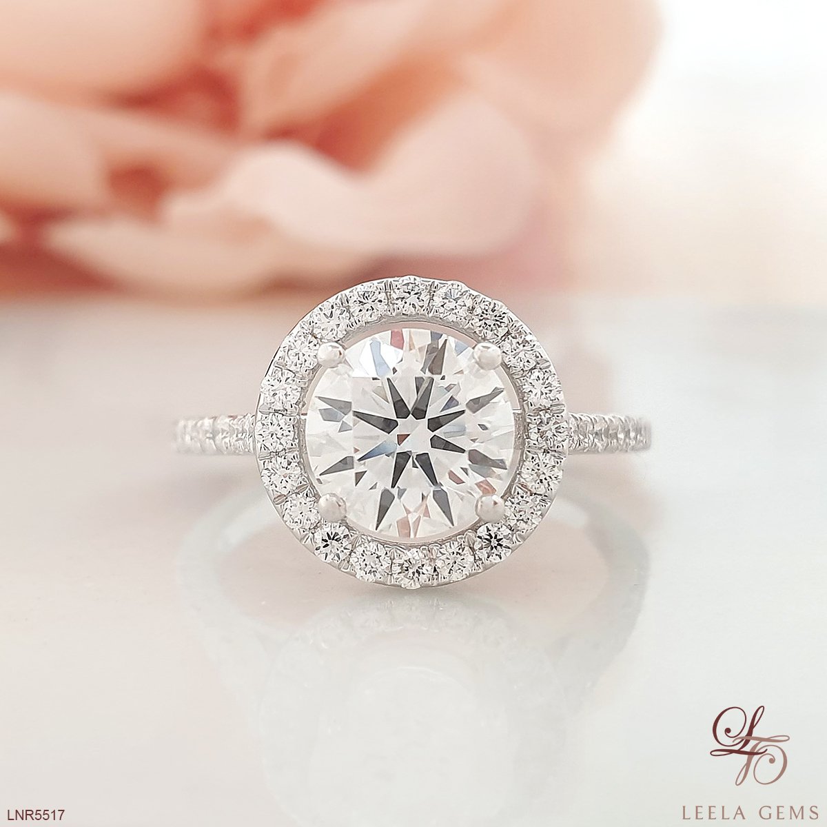 ct Halo Diamond Ring