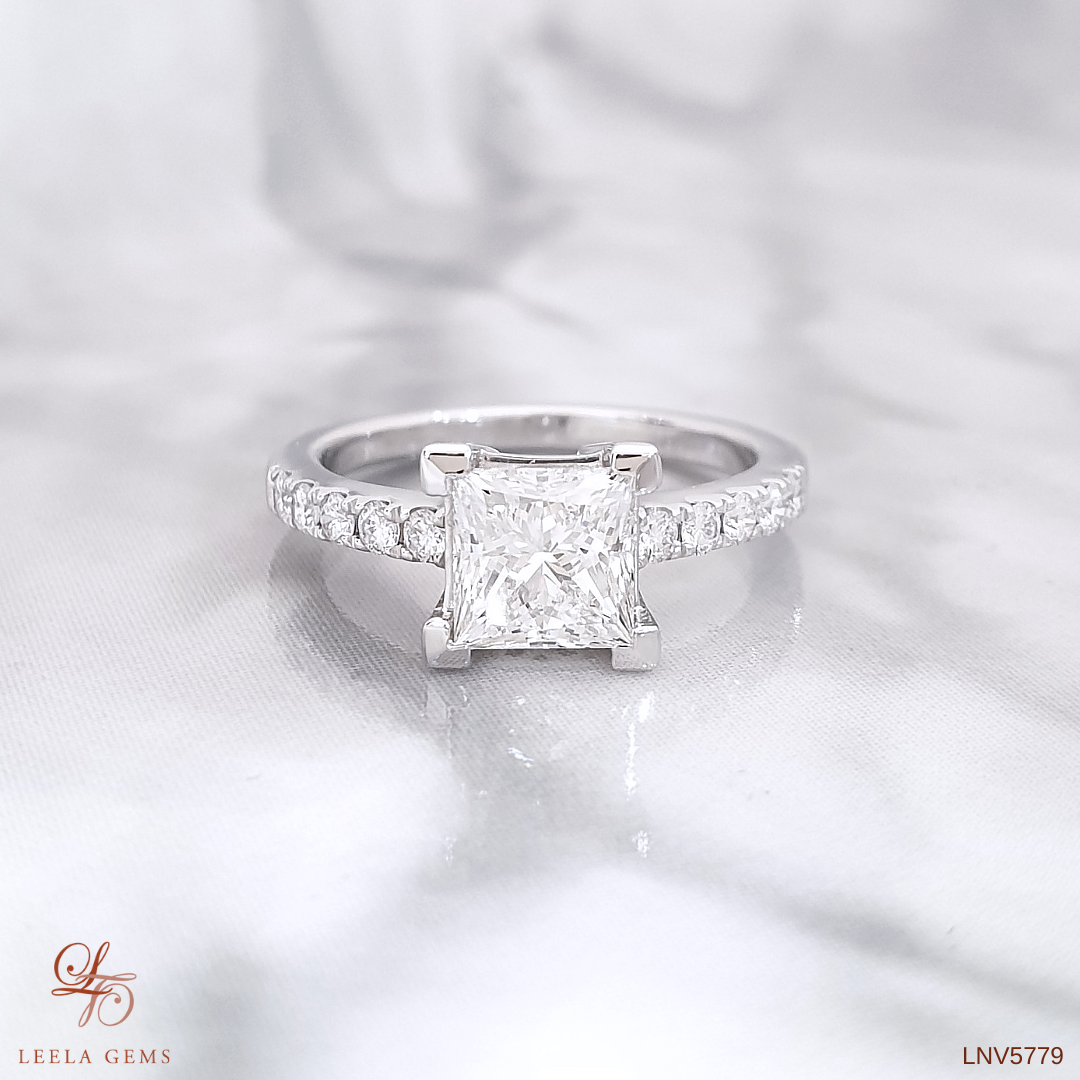 Princess Cut Diamond Ring leelagems