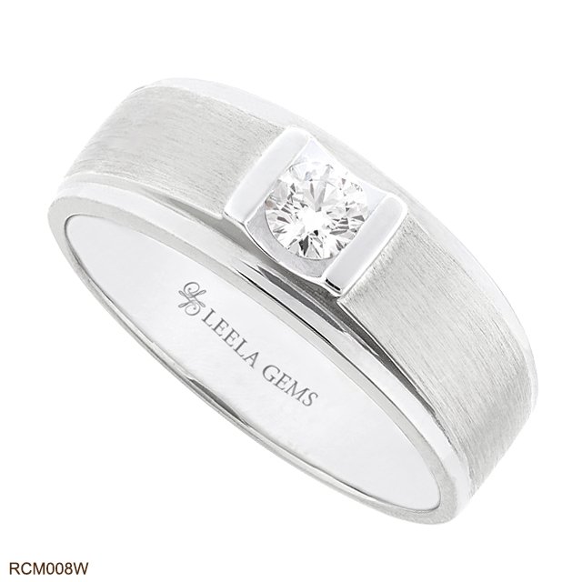 Couple Diamond Rings in 18K White Gold