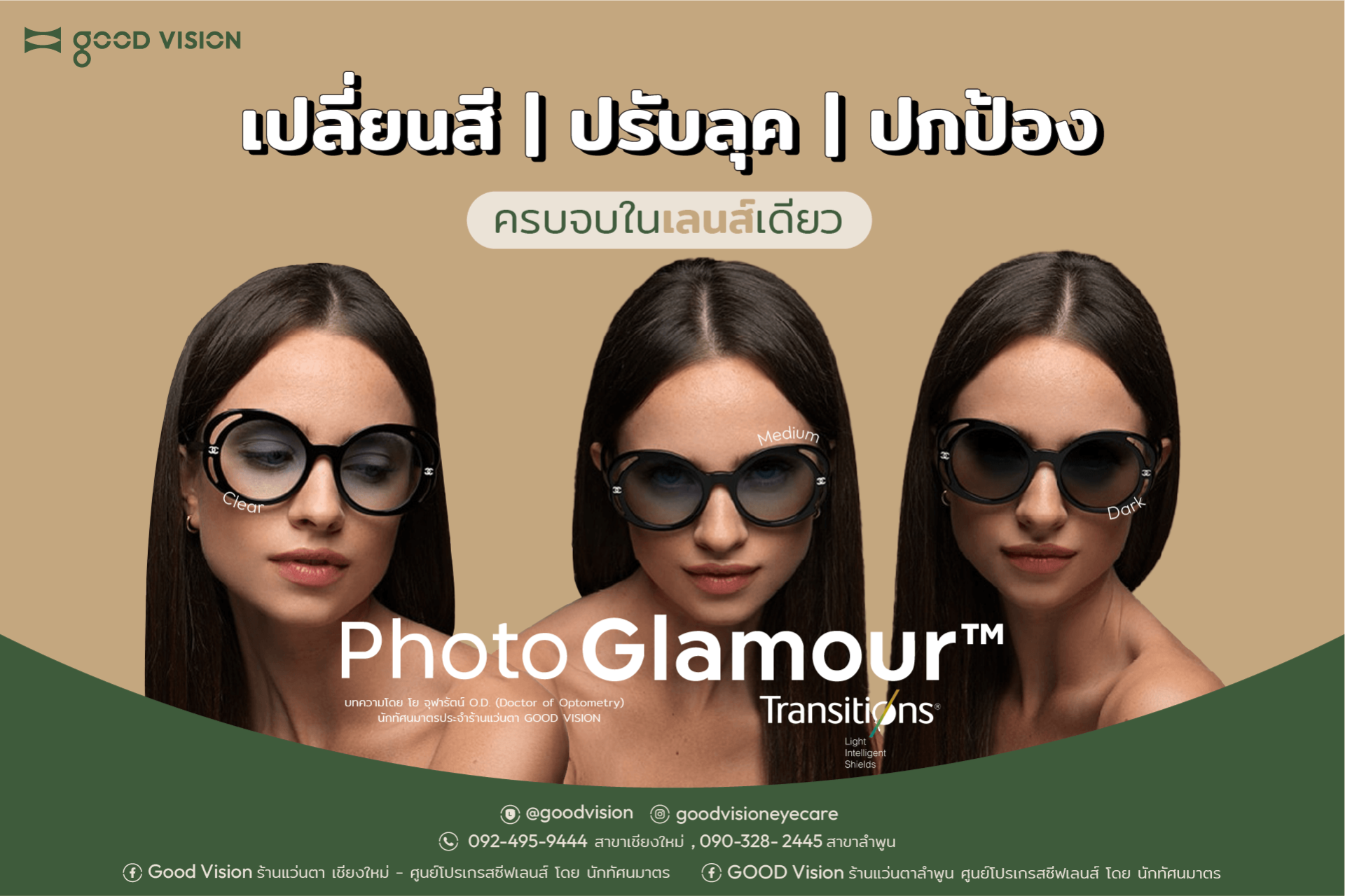 เปลี่ยนสี ปรับลุค ปกป้อง กับ shamir Photo Glamour with Transitions