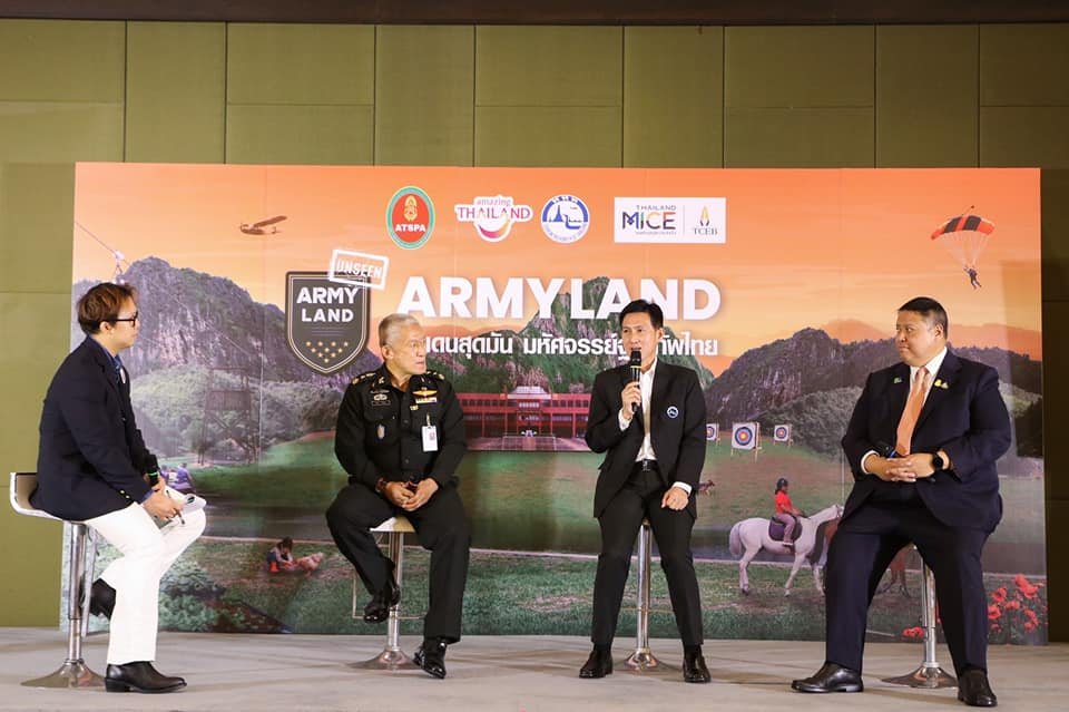 "ทบ.-ททท.-ทีเส็บ" ปลุกกระแสท่องเที่ยวเขตทหาร เปิด 10 วิชาชีวิต Unseen ArmyLand กับ 10 ภารกิจสุดมันทั่วไทย "ทบ.-ททท.-ทีเส็บ" ปลุกกระแสท่องเที่ยวเขตทหาร เปิด 10 วิชาชีวิต Unseen ArmyLand กับ 10 ภารกิจสุดมันทั่วไทย