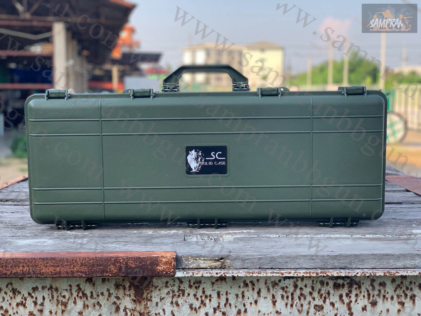 กล่องปืนยาว Solid Case 85cm สีเขียว