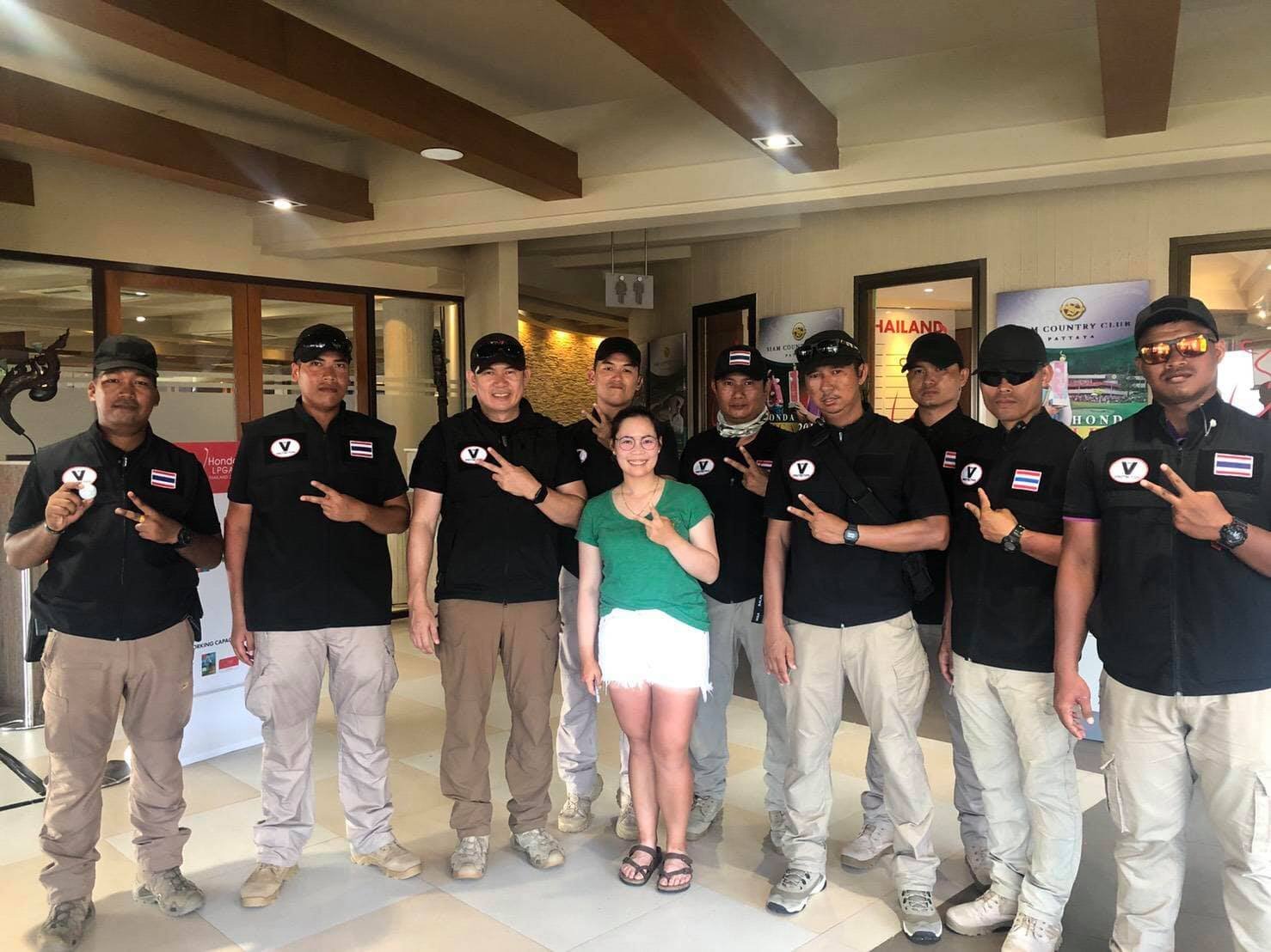 บอดี้การ์ดที่งาน honda lpga 2019  กับ นักกอล์ฟ โมริยา น้องโม