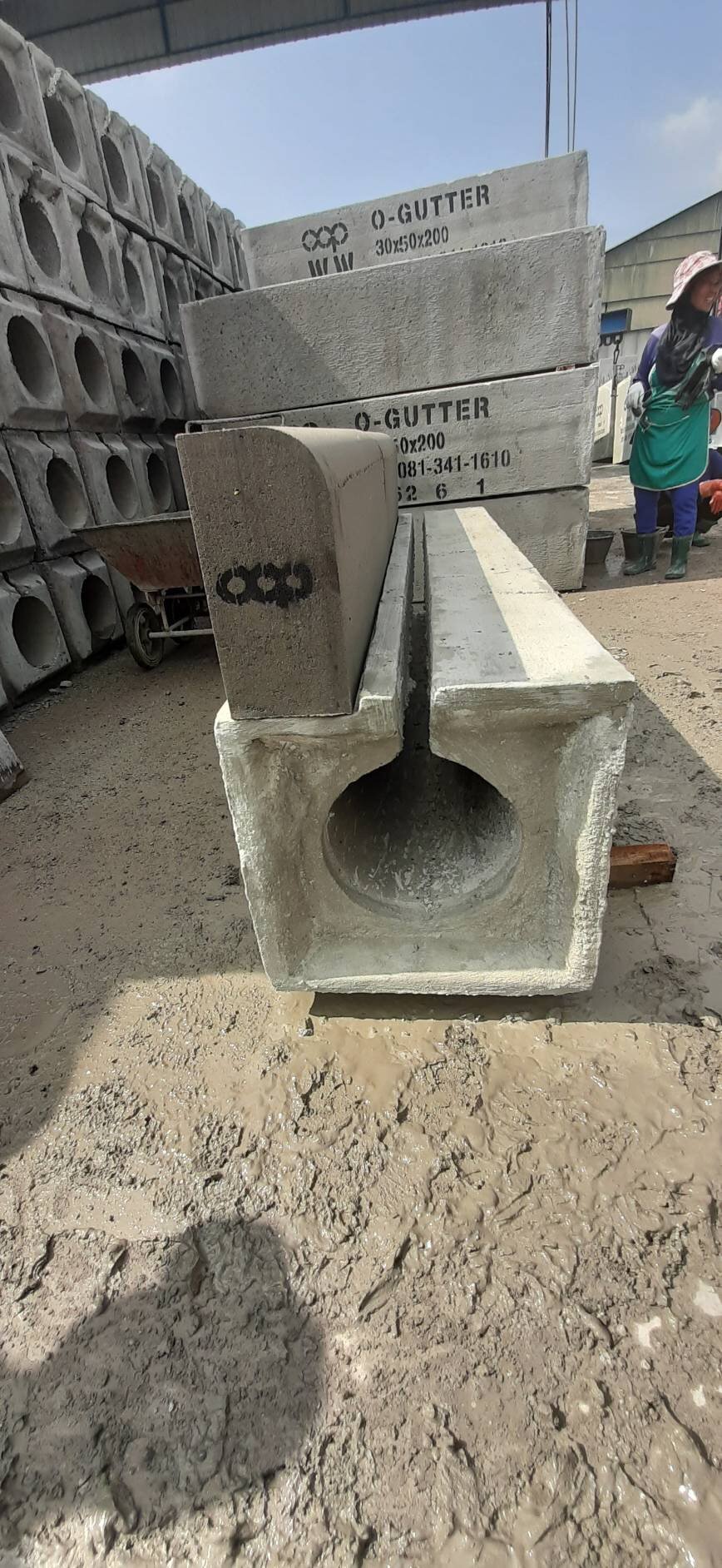 Octagonal Gutter O gutter Curve stone