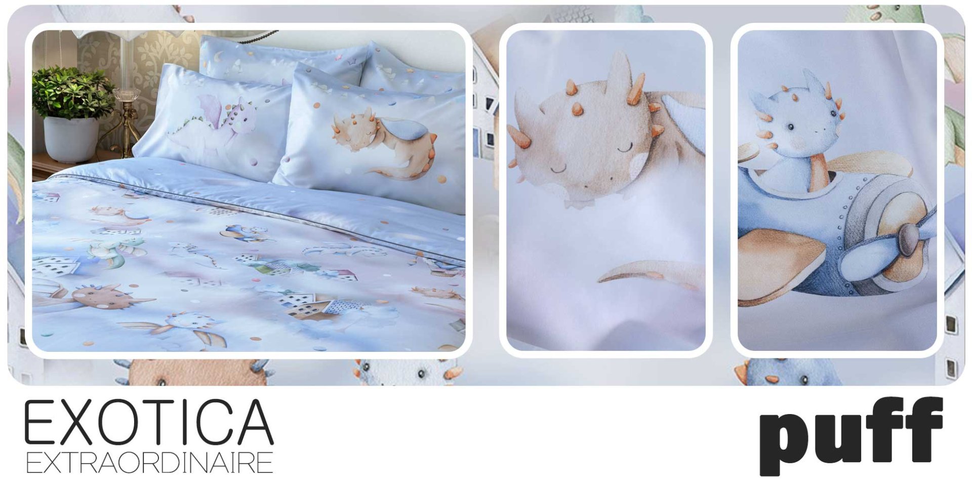 ผ้าปูที่นอน bedding exotica puff