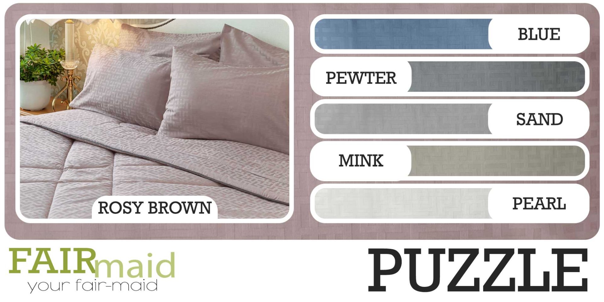 ผ้าปูที่นอน bedding fairmaid puzzle